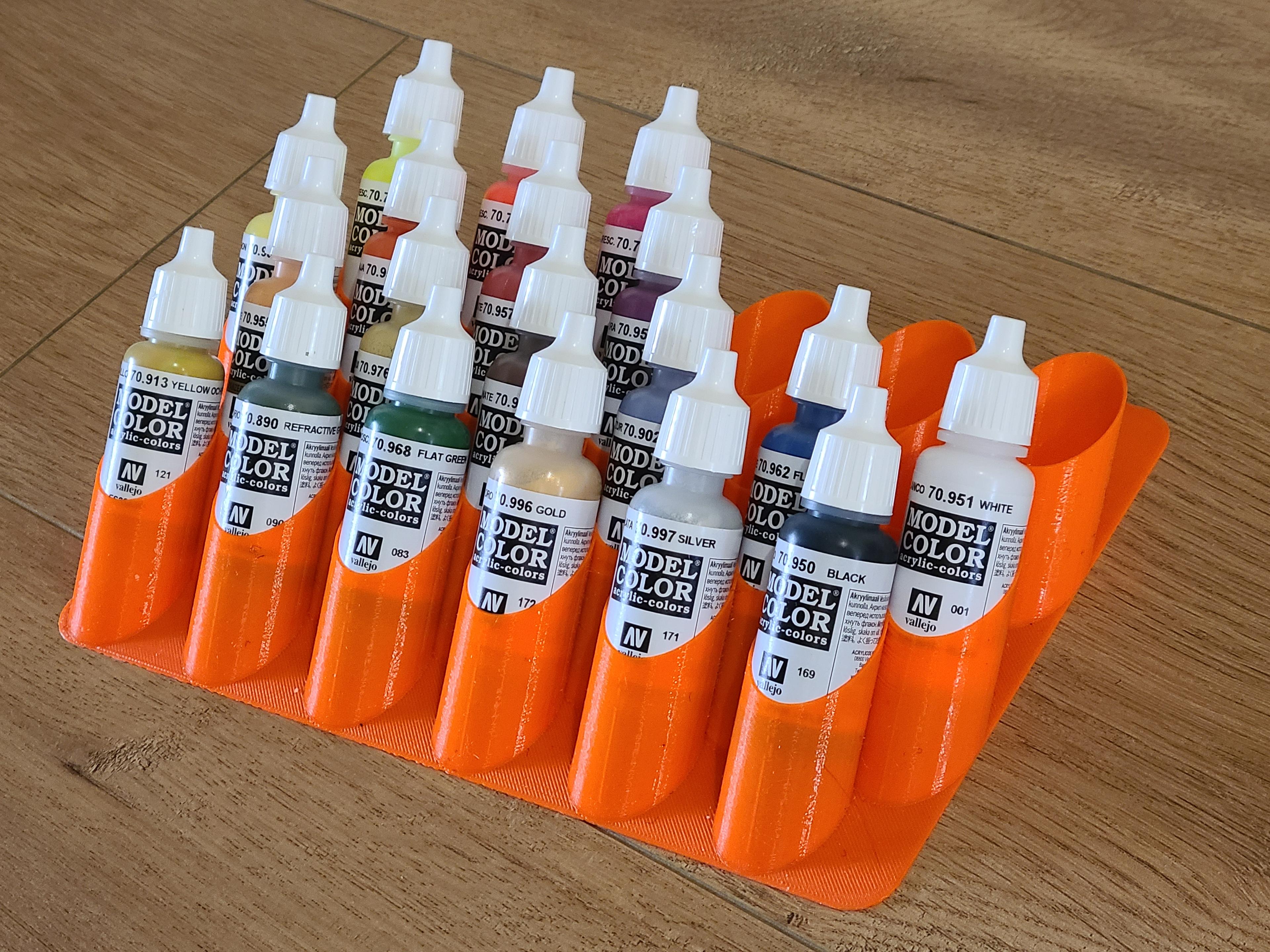 Paint Rack for Vallejo Model Paints - 3D model by scifiguy000 on