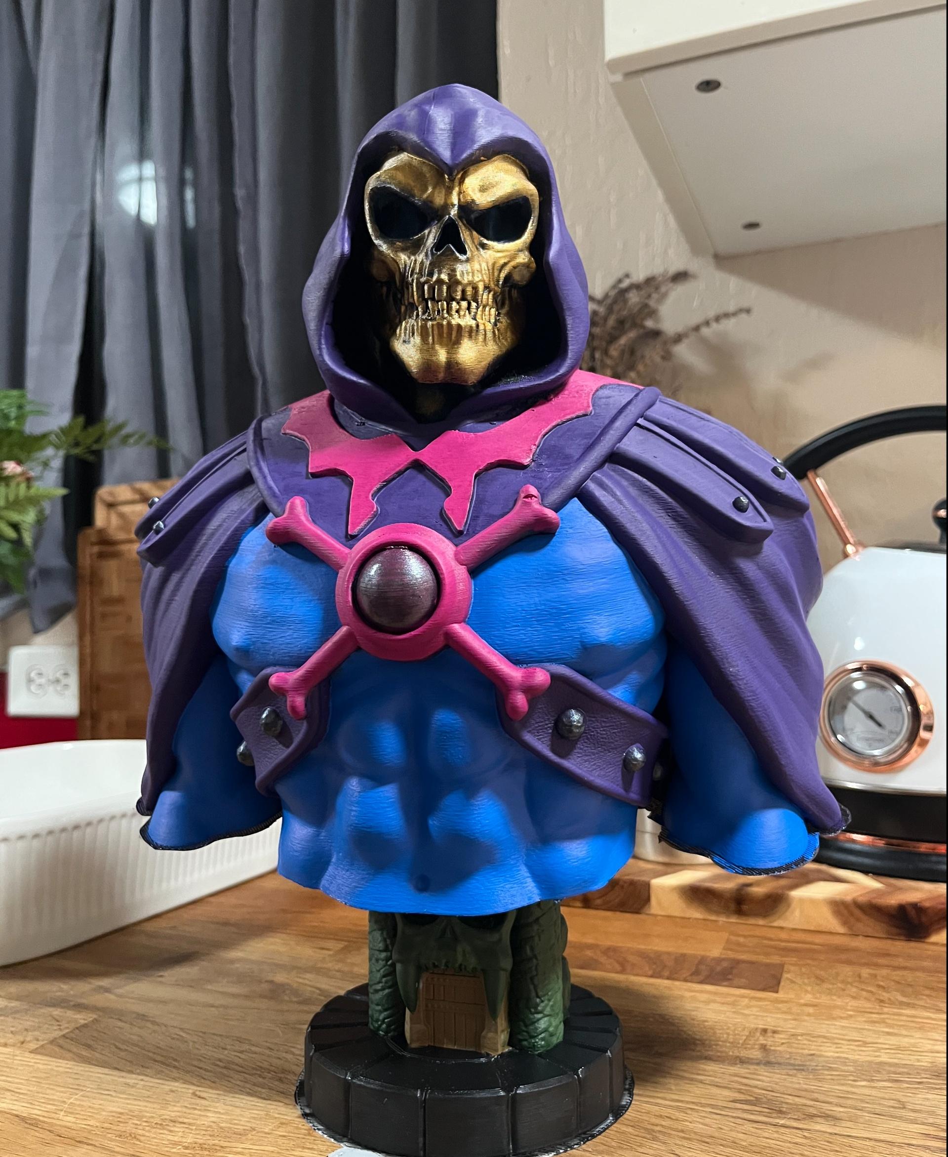 Skeletor Bust (Pre-Supported) - This is a great file, and it was a blast to paint and print!! - 3d model