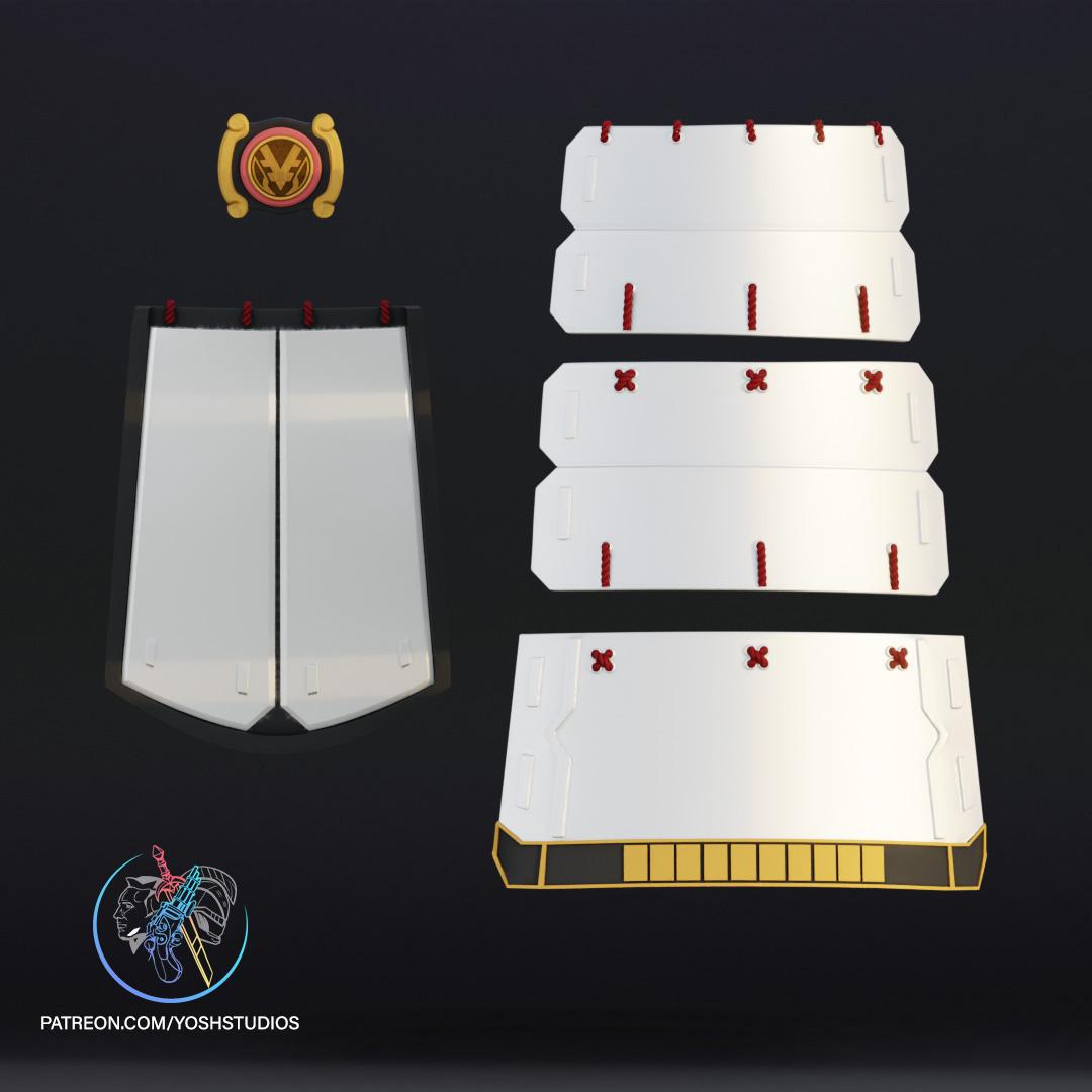 Sengoku White Costume 3D Print File STL Samurai 3d model