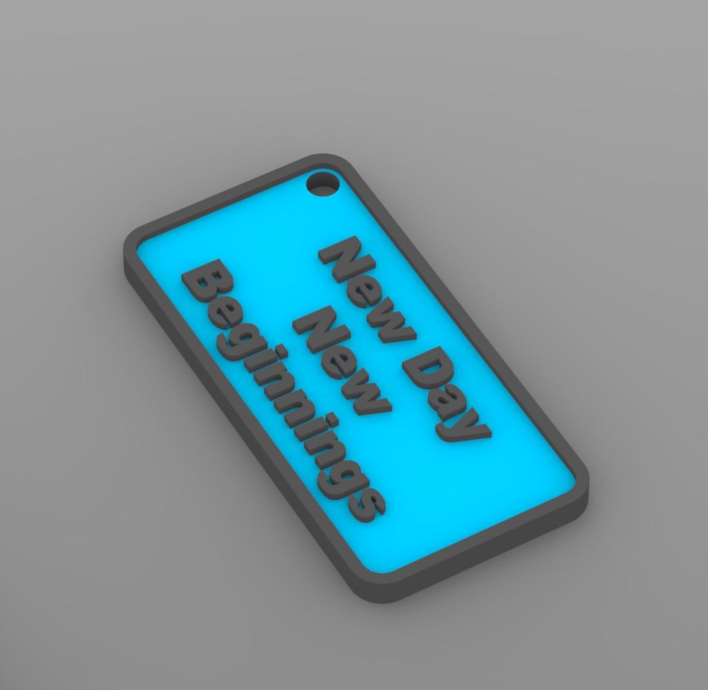 quote keychain  3d model