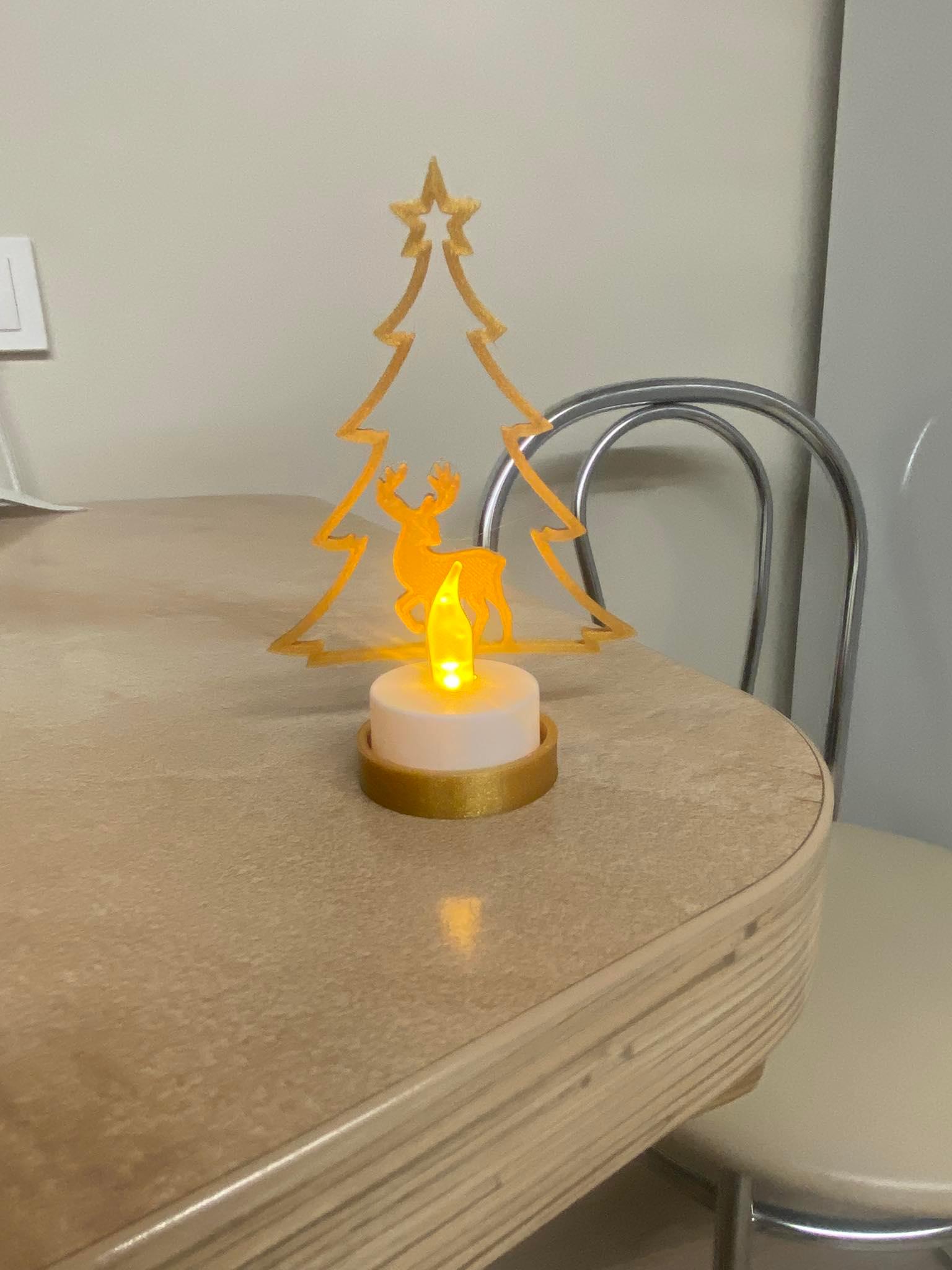 Christmas led tea light decoration holder 3d model