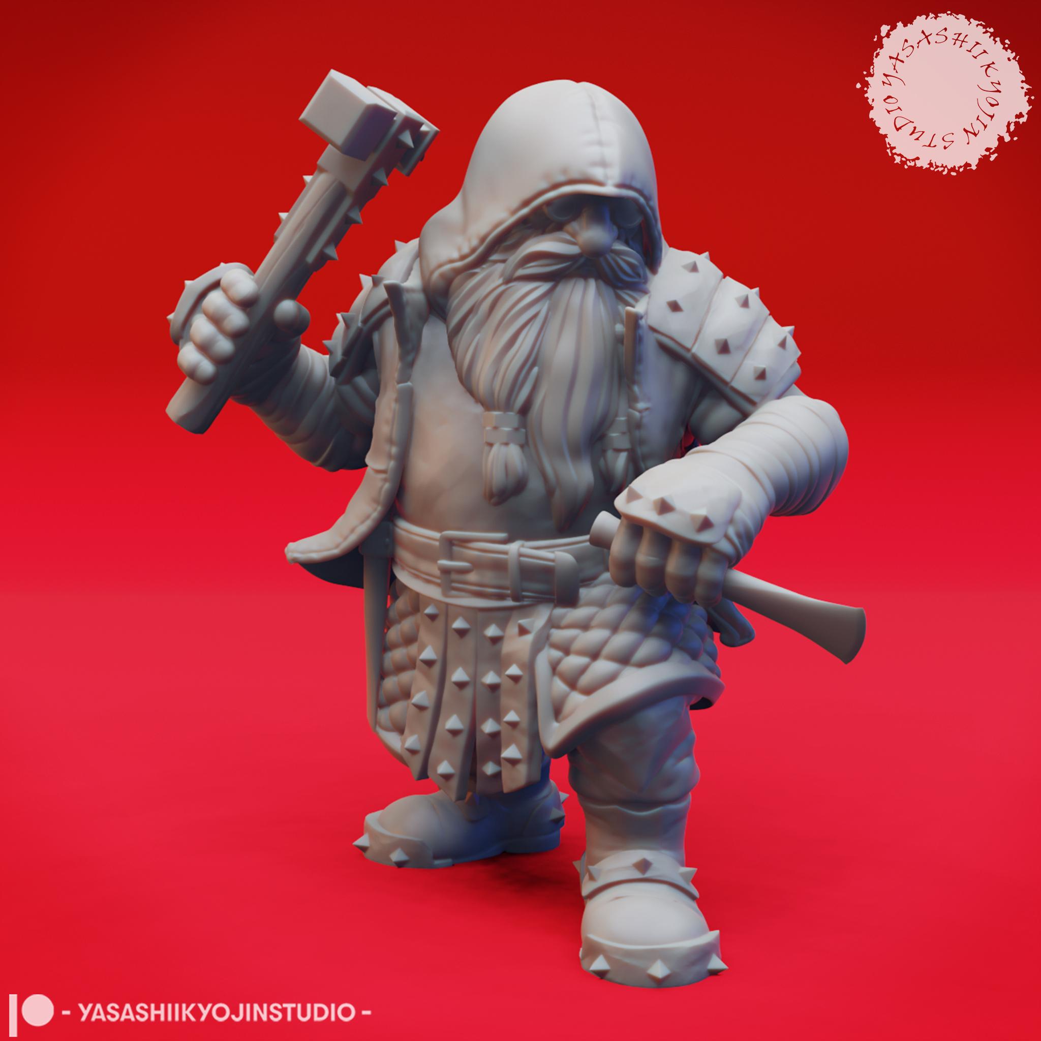 Knot of Duergar - Tabletop Miniatures (Pre-Supported) 3d model