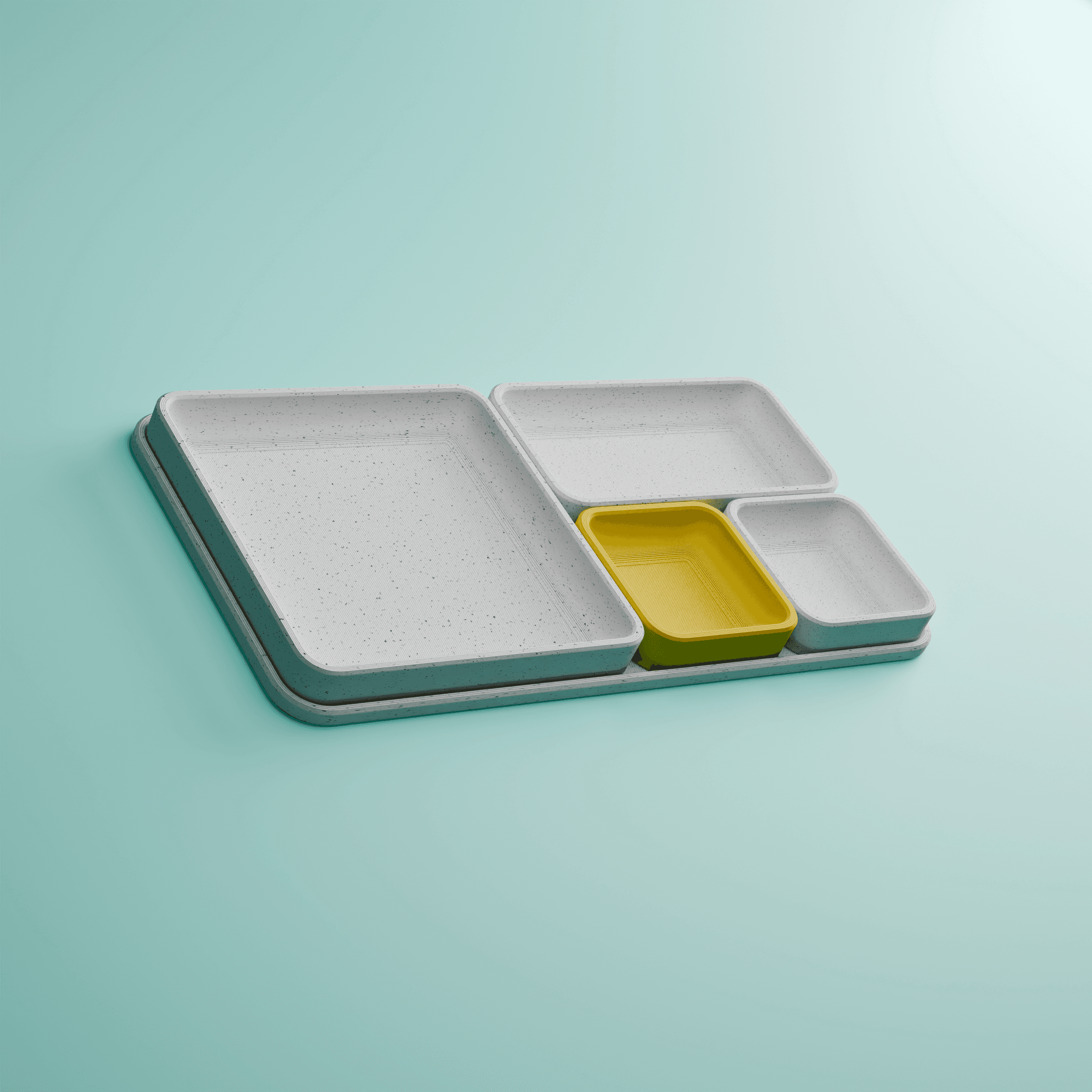 Elegant Customizable Desk Tray 3d model