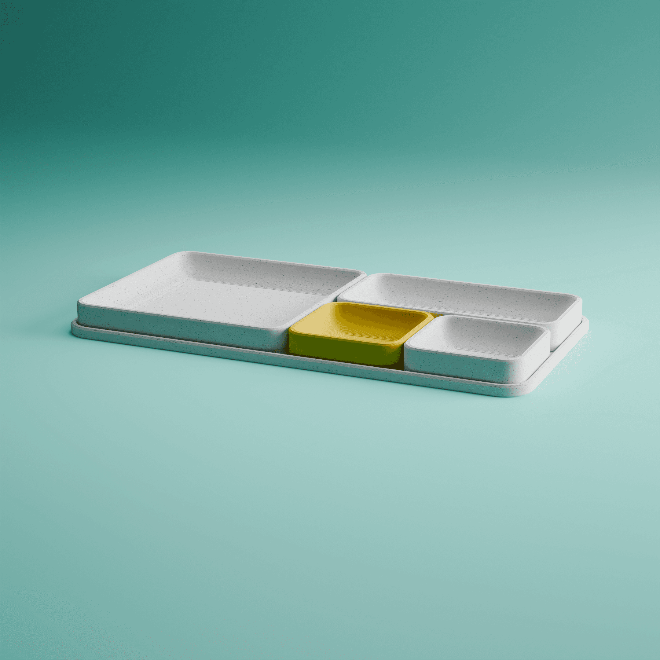 Elegant Customizable Desk Tray 3d model