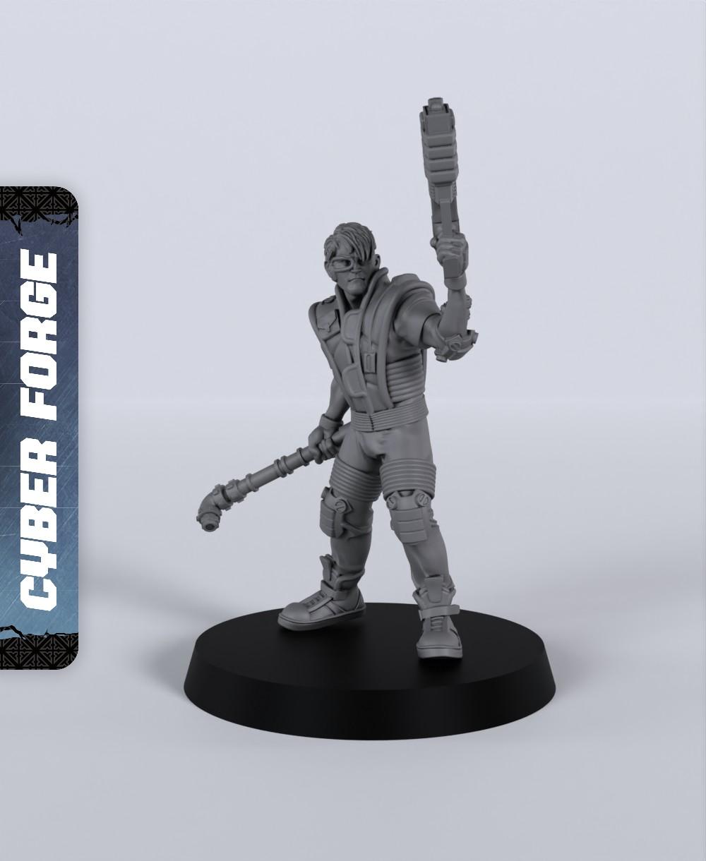 Matt the Hacker - With Free Cyberpunk Warhammer - 40k Sci-Fi Gift Ideas for RPG and Wargamers 3d model