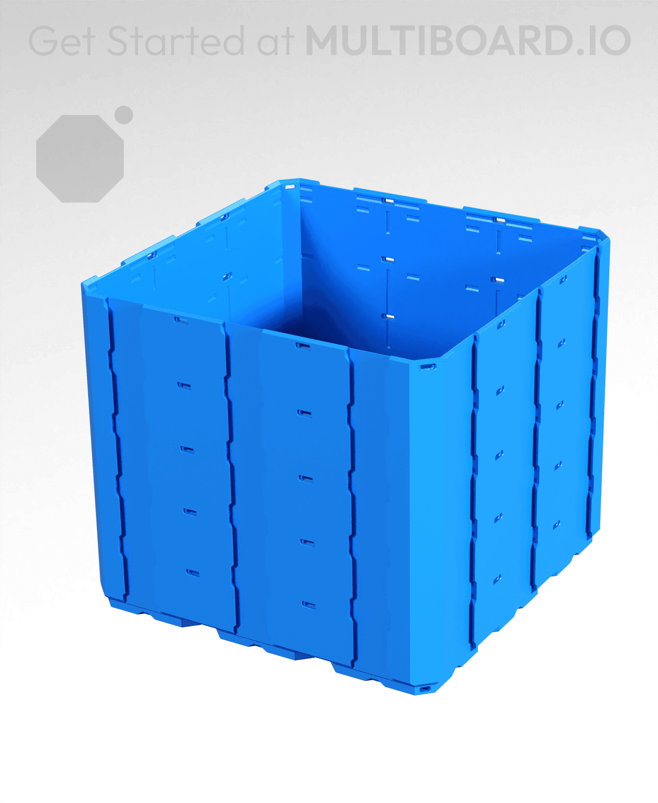 3x3x2.5 - Full Multipoint Rail - Multibin Shell 3d model