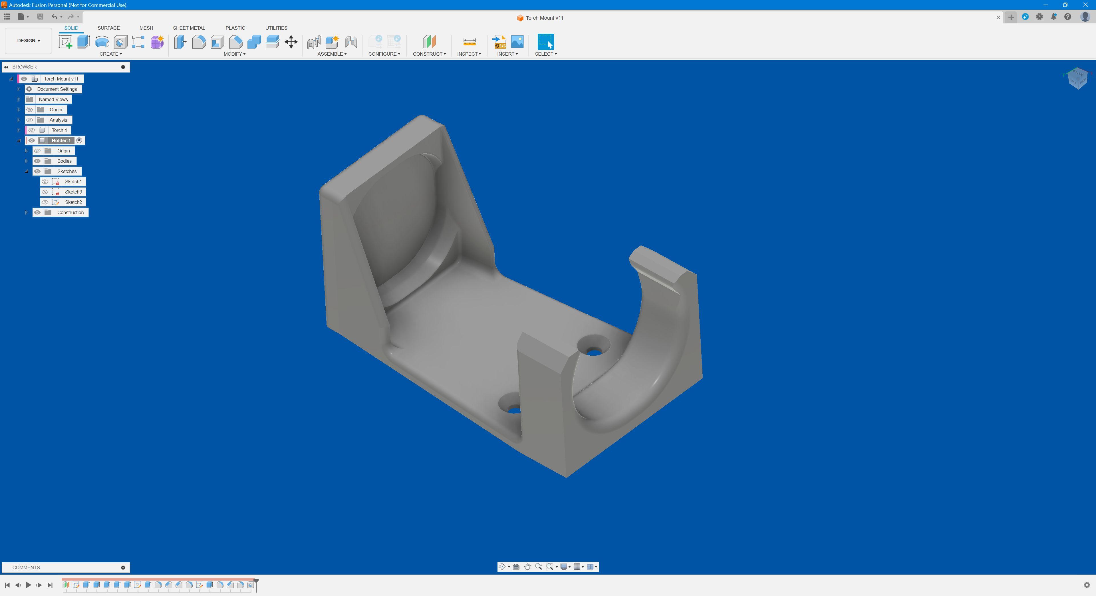 Flashlight Mount 3d model