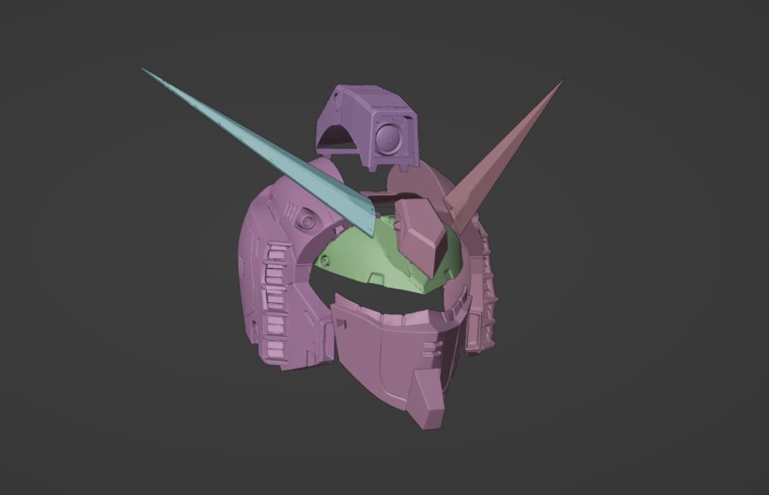 RX78 Gundam Helmet 3d model