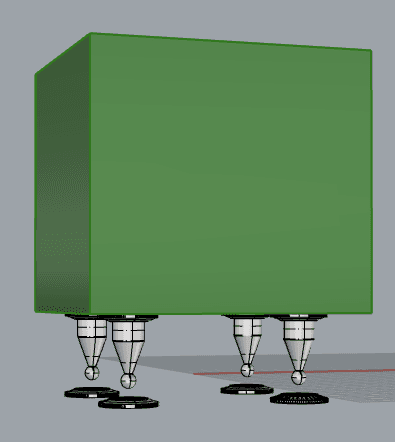 Anti vibration feet for Speakers, 3D Printer 3d model