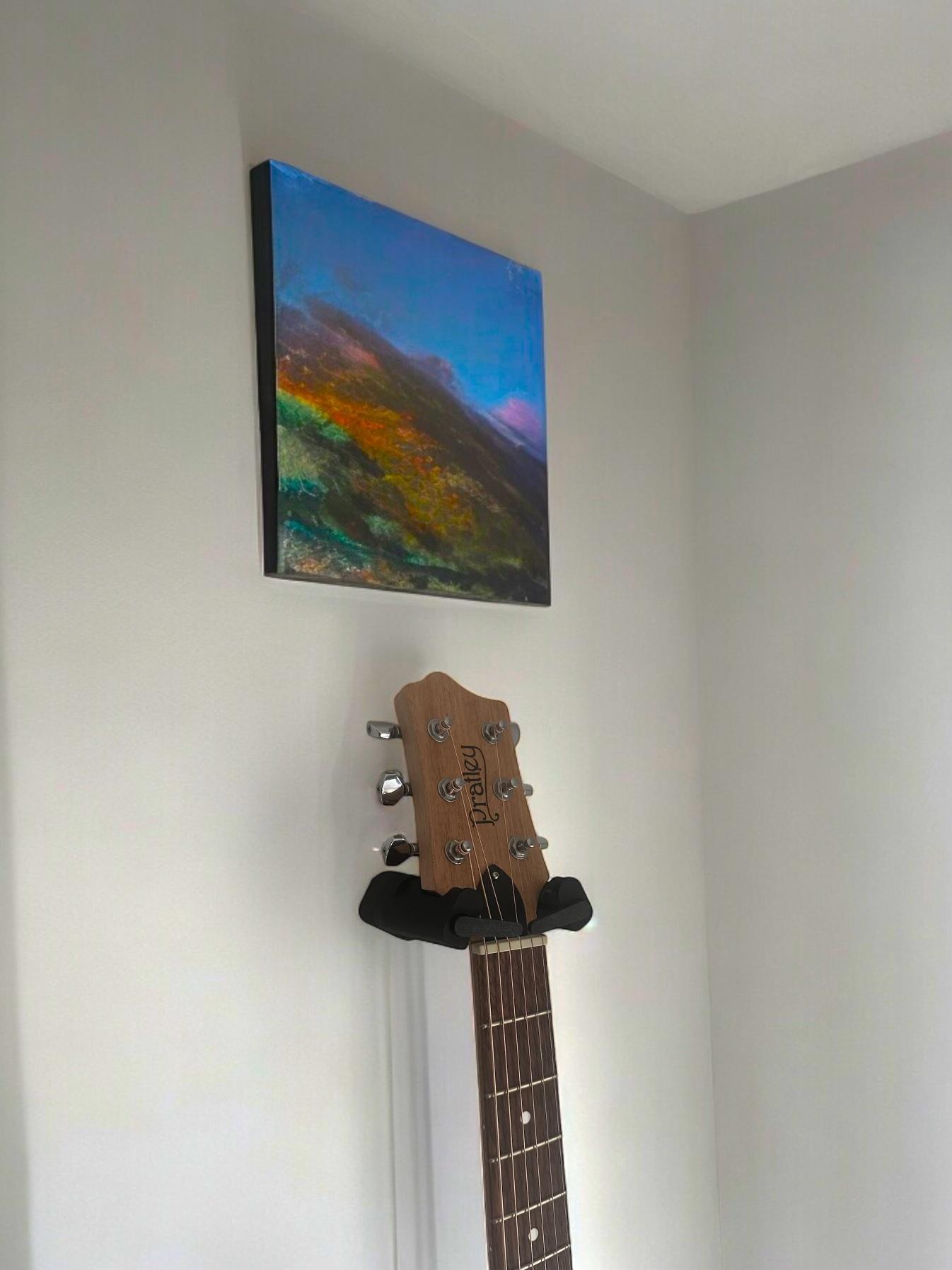 Auto Locking Guitar Holder - Made with Bambu PLA-CF - 3d model