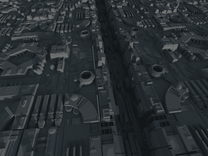 Minecraft Death Star Trench 3d model
