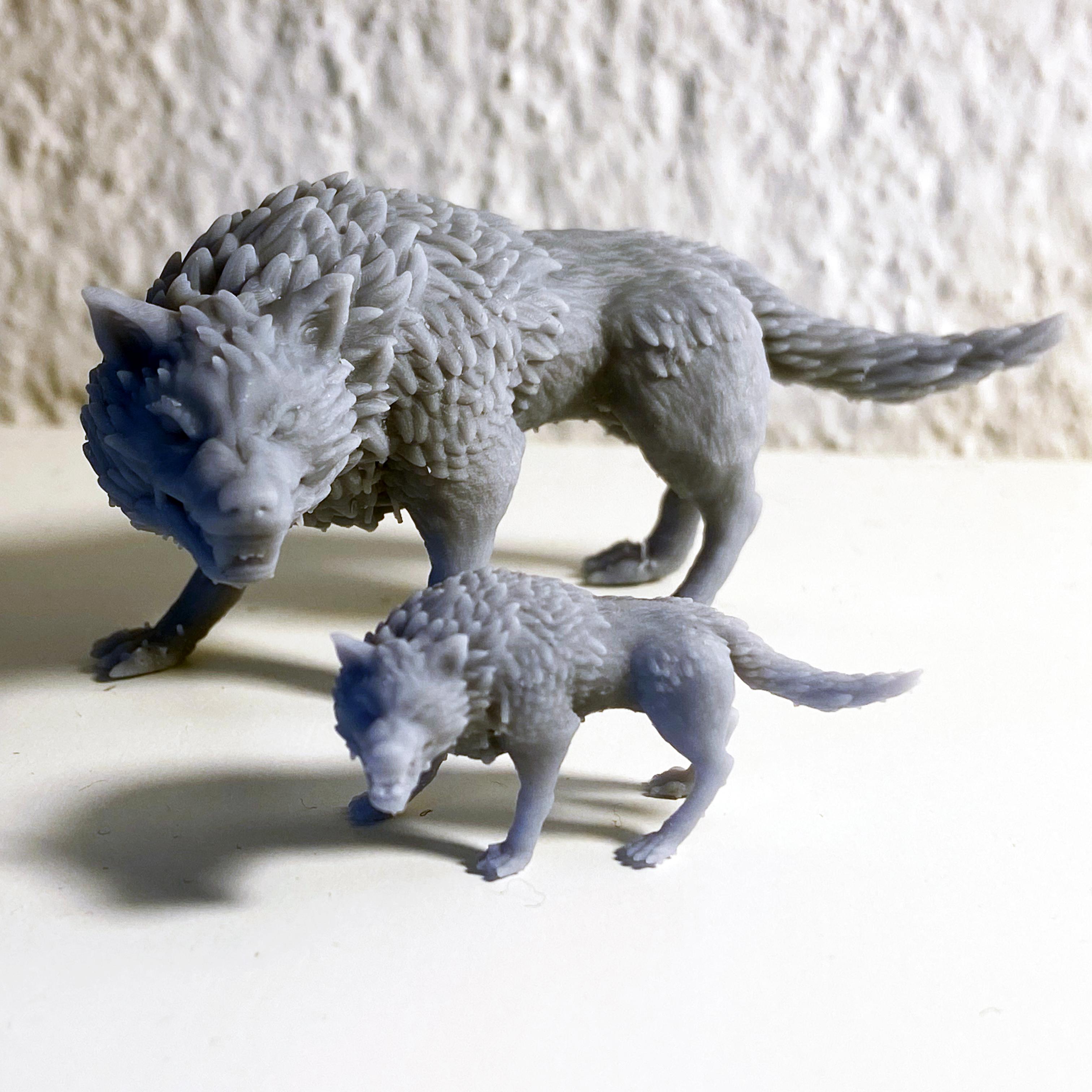 Wolf Miniature (Pre-Supported) 3d model