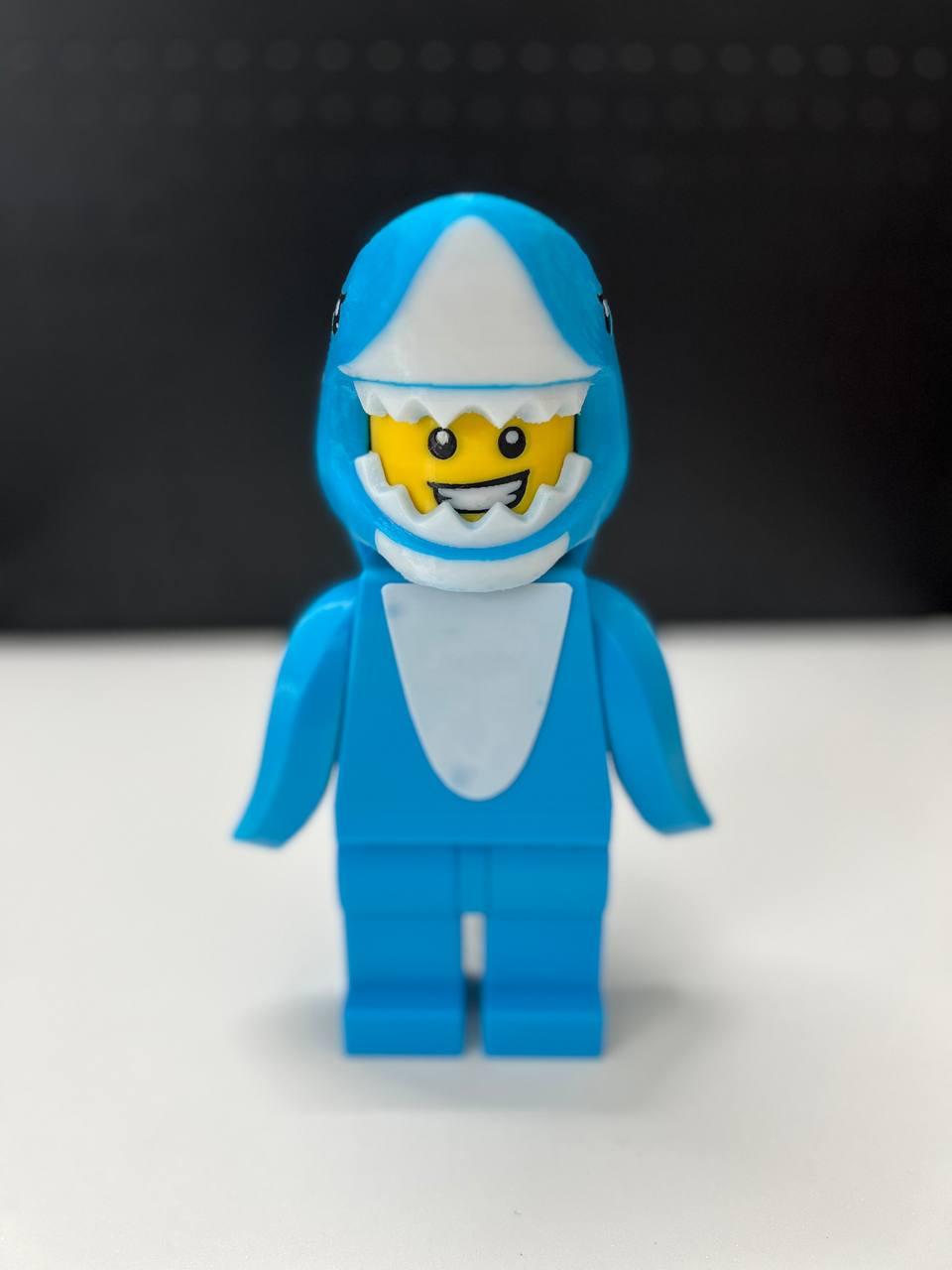 SHARK SUIT GUY head clothing for Generic Figure (6:1 LEGO) 3d model