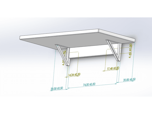 Mini shelf for prints 3d model