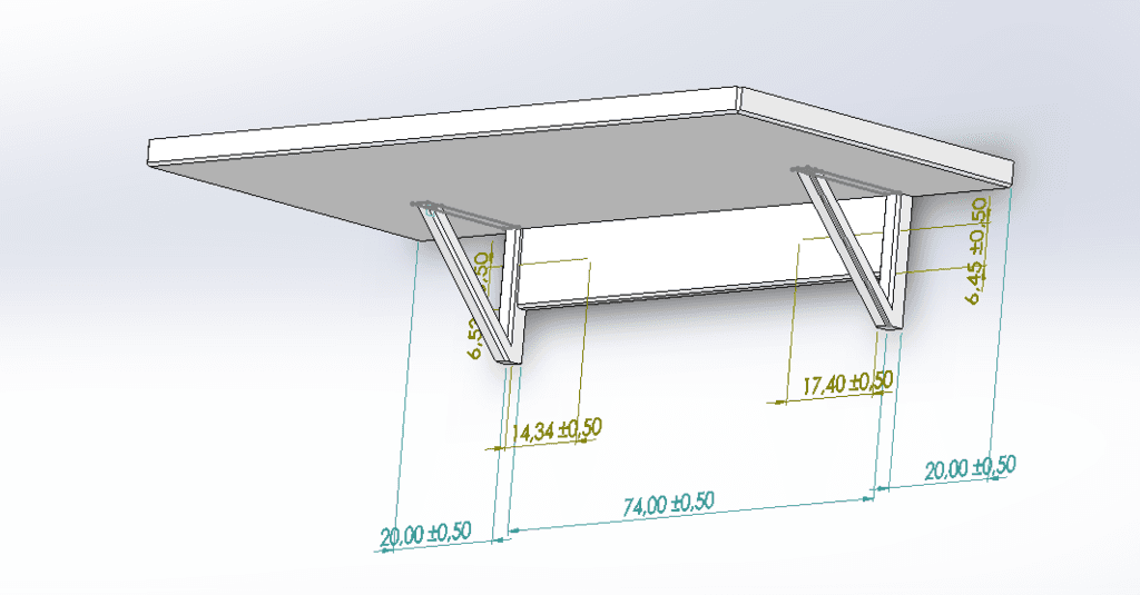 Mini shelf for prints 3d model