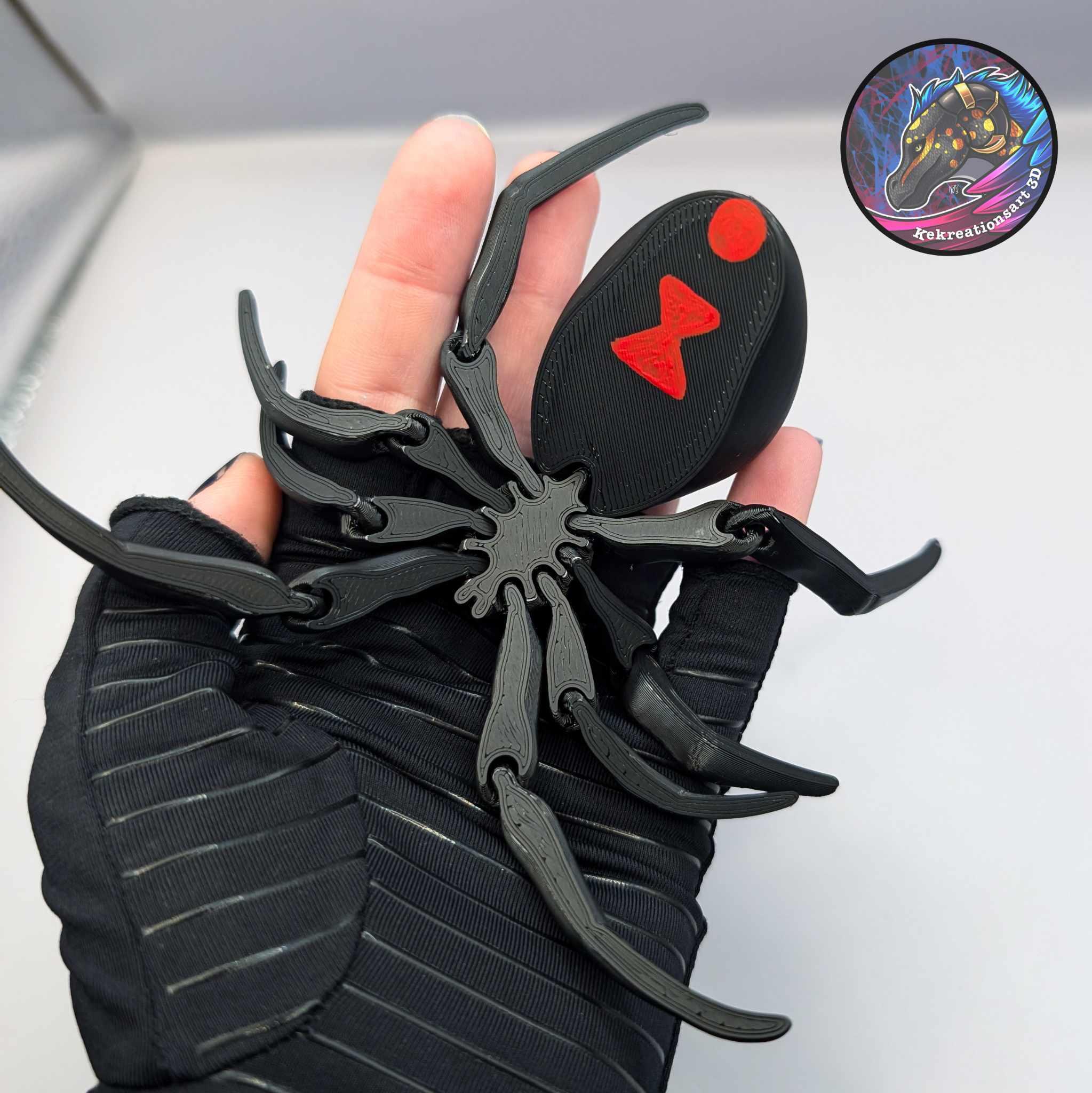 flexi black widow spider 3d model