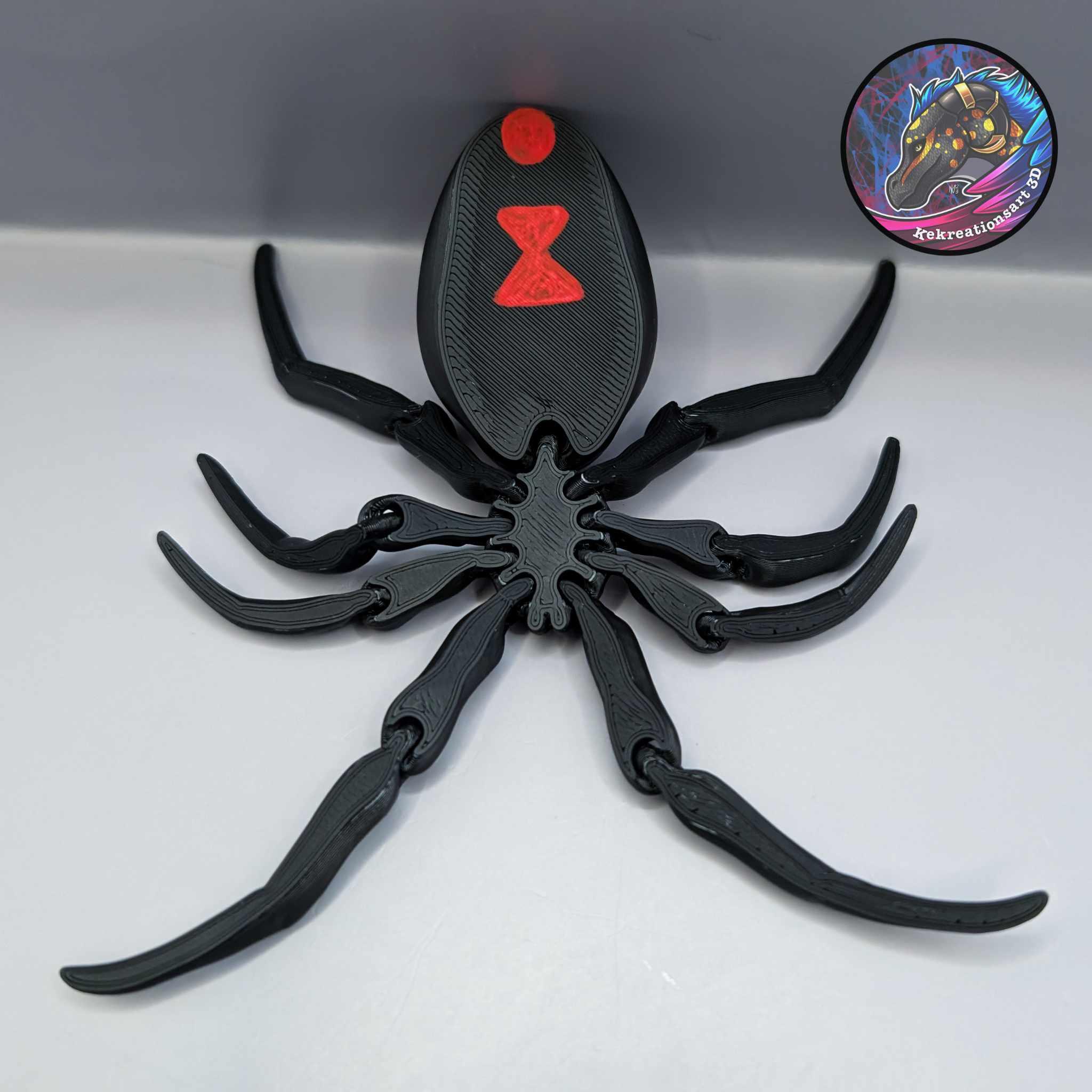 flexi black widow spider 3d model