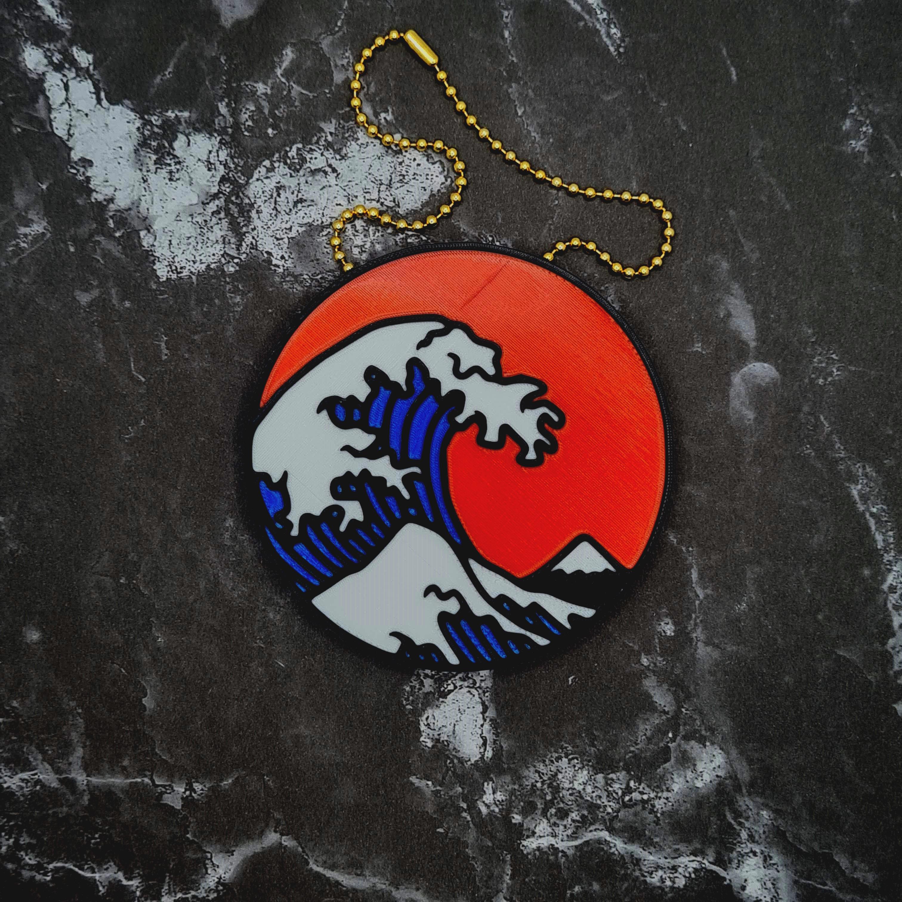 Great Wave Charm 3d model
