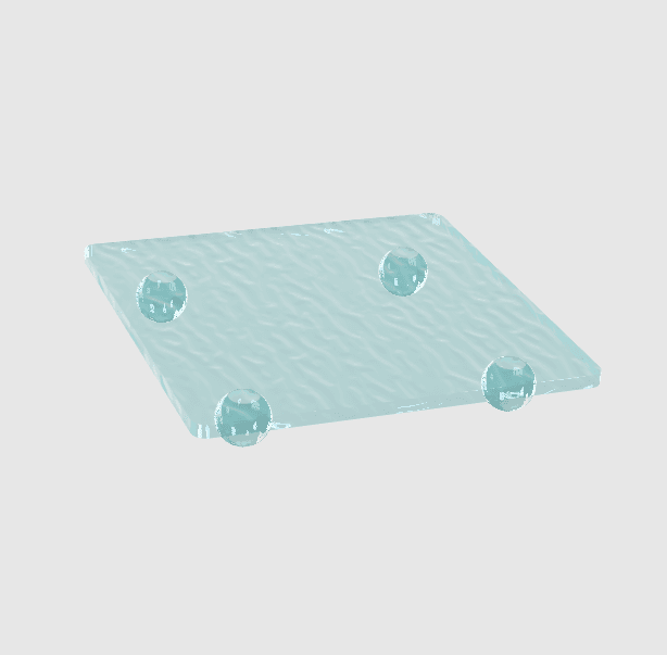 Coaster with ball feet 3d model