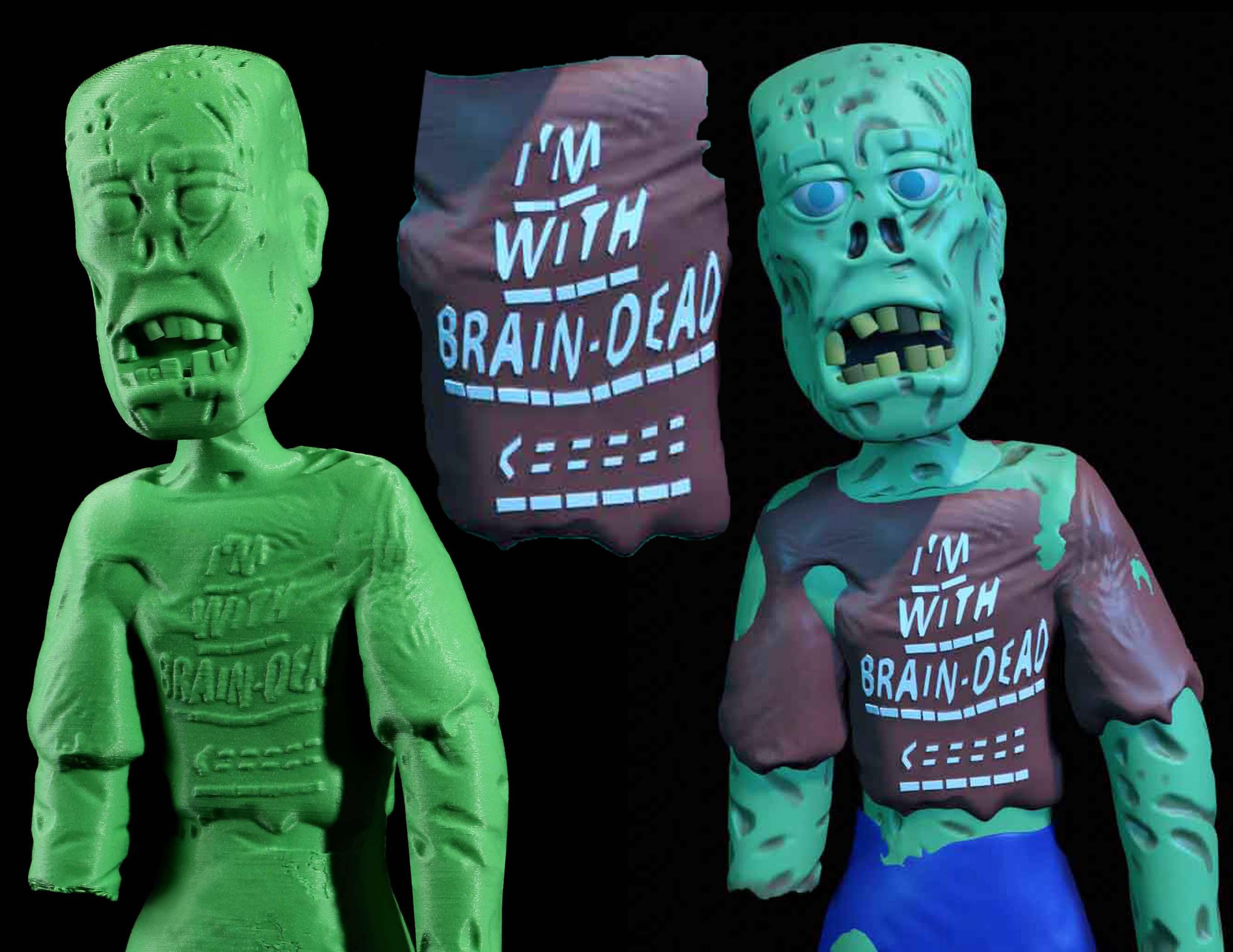 "I'm With Braindead" T-Shirt Zombie 3d model