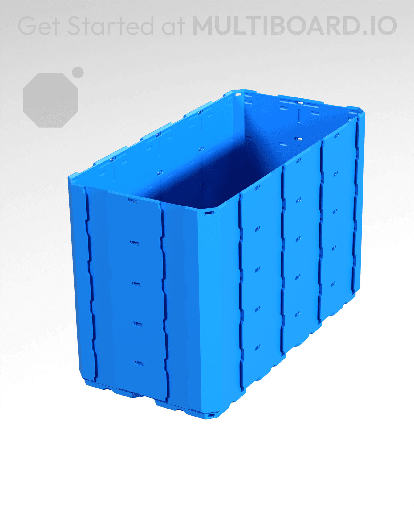 2x4x2.5 - Full Multipoint Rail - Multibin Shell 3d model