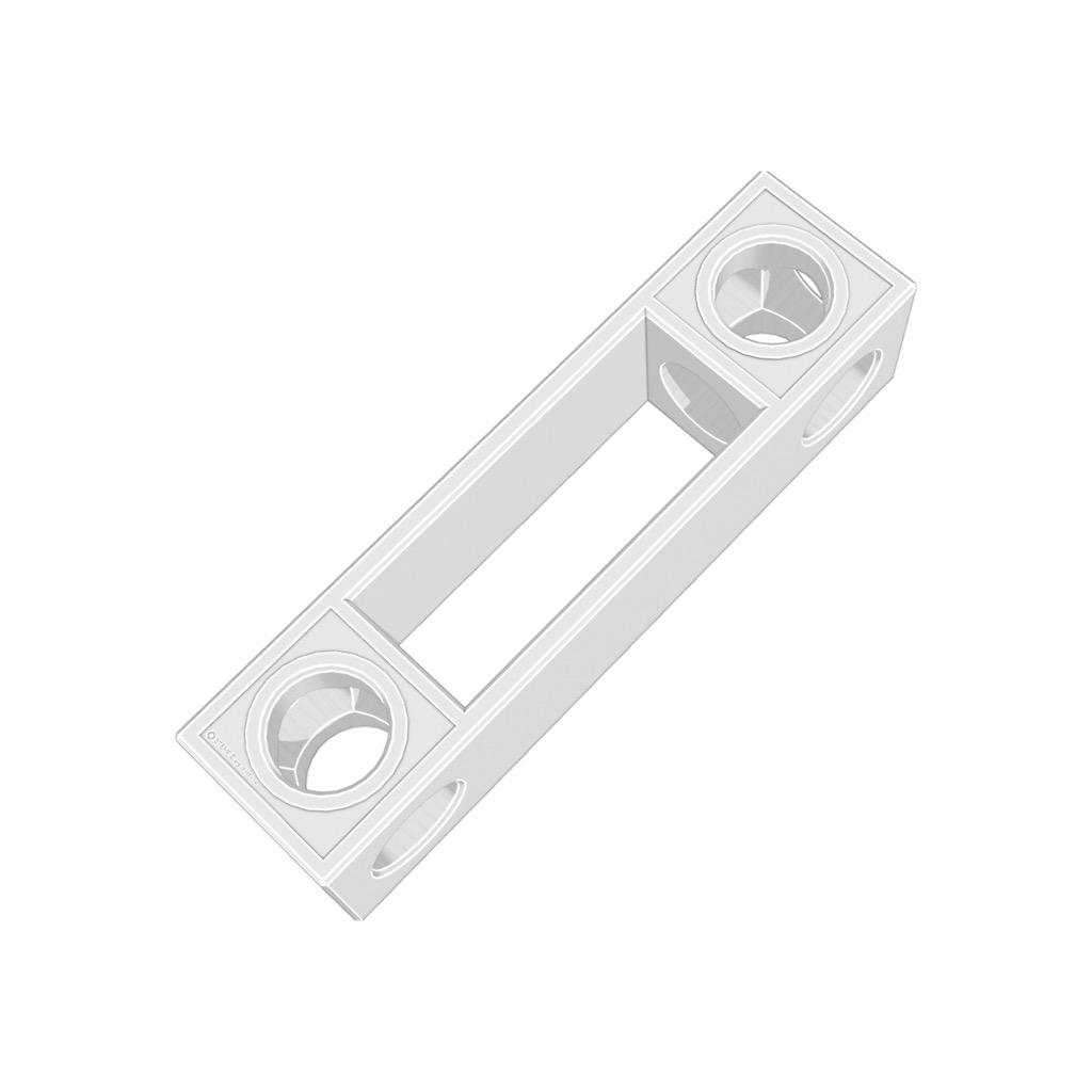 STEMFIE - Beams - Straight - Box-Section - Square Ends 3d model
