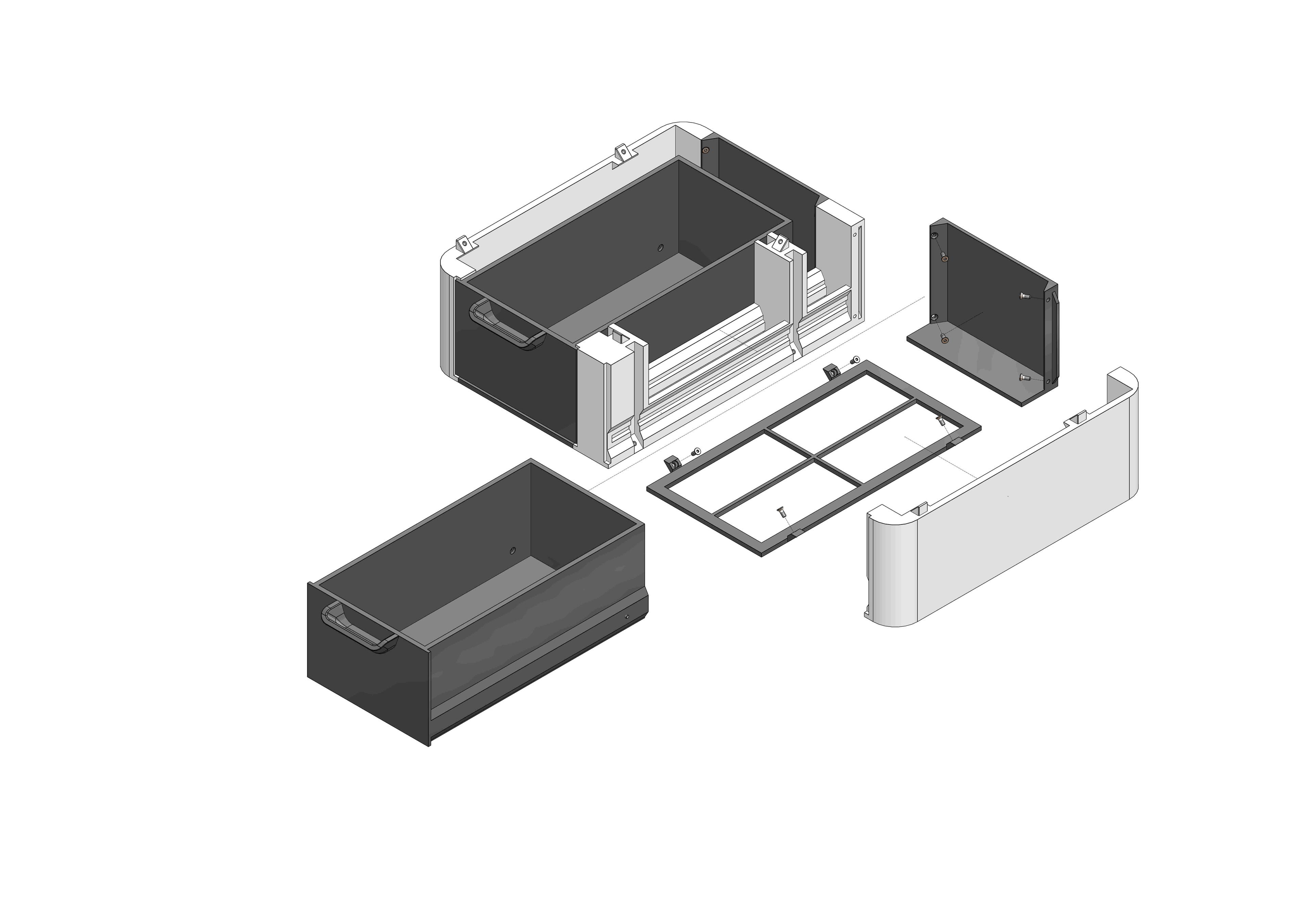 [BaBo duo] drawer module 90 3d model