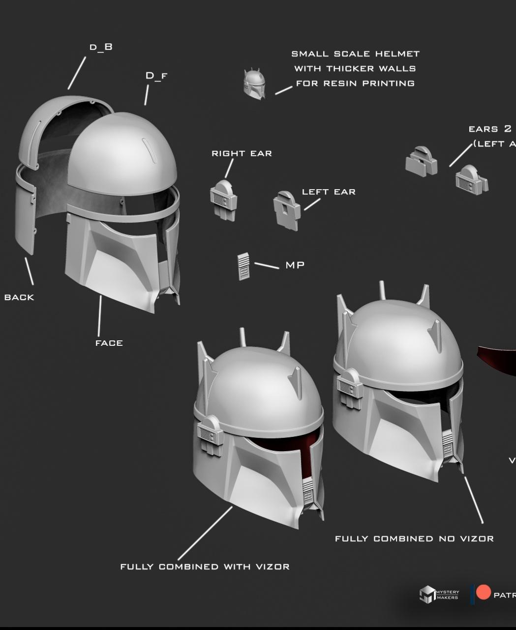 Moff Gideon helmet 3d model