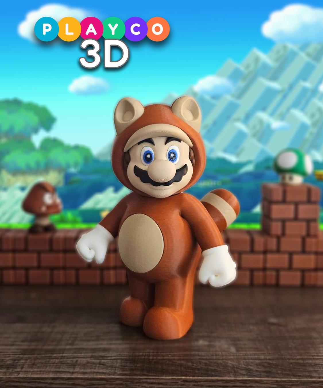 Tanooki Mario - Multi Part 3d model