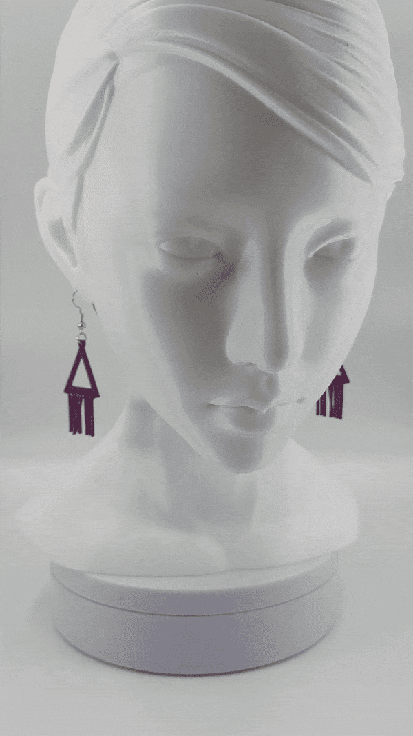 3D Printable Earring - Triangle Trickle Hollow 3d model