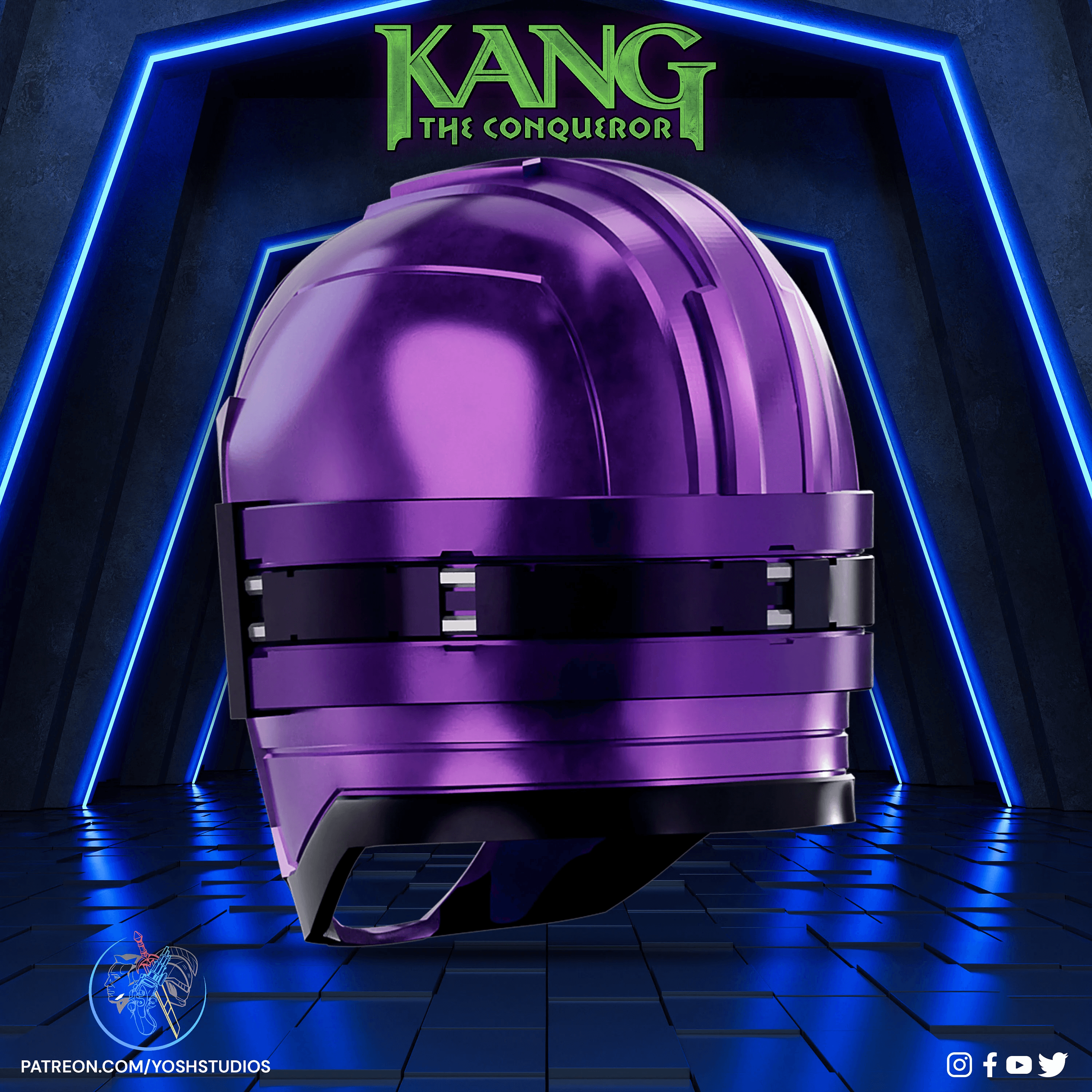 Comic Kang The Conqueror Helmet 3d Print File STL 3d model
