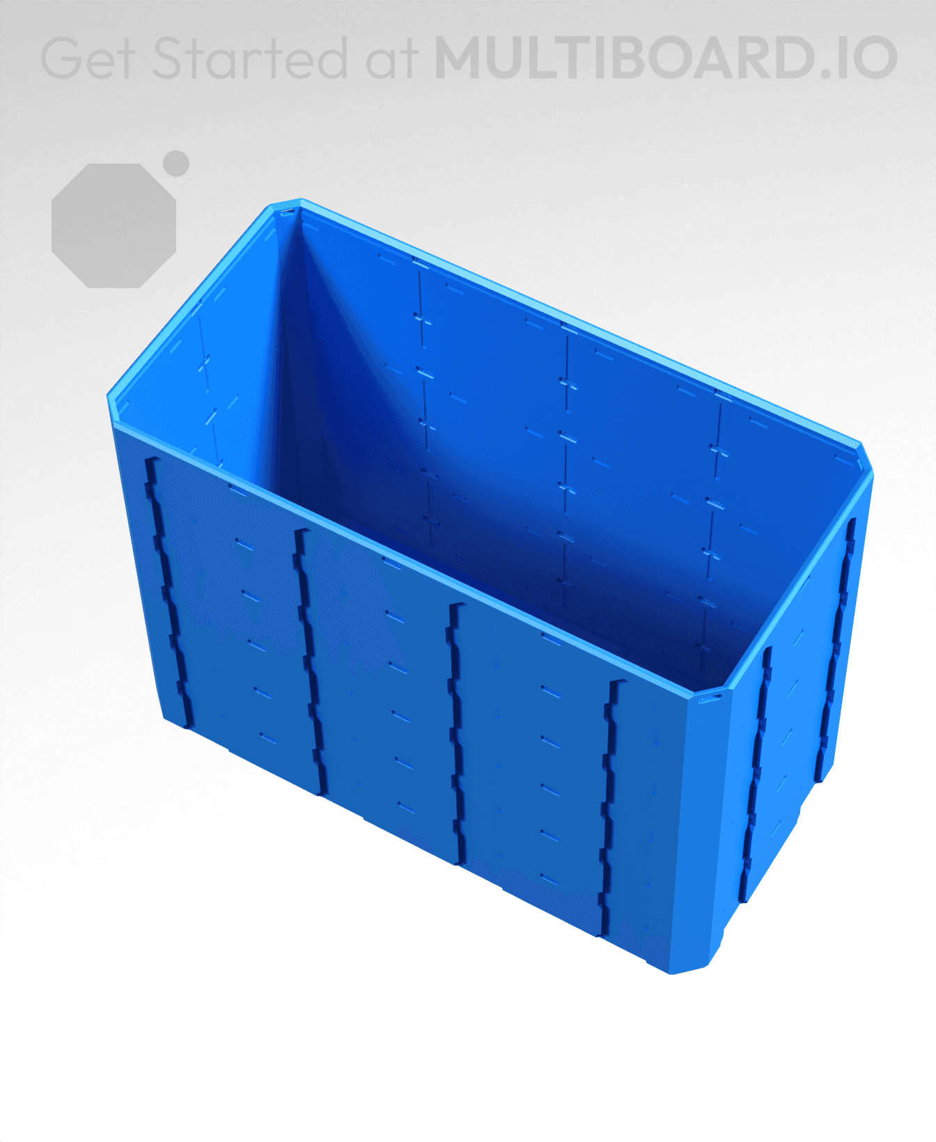 4x2x3 - Topped Multipoint Rail - Standard Click-In Multibin Shell Extension 3d model