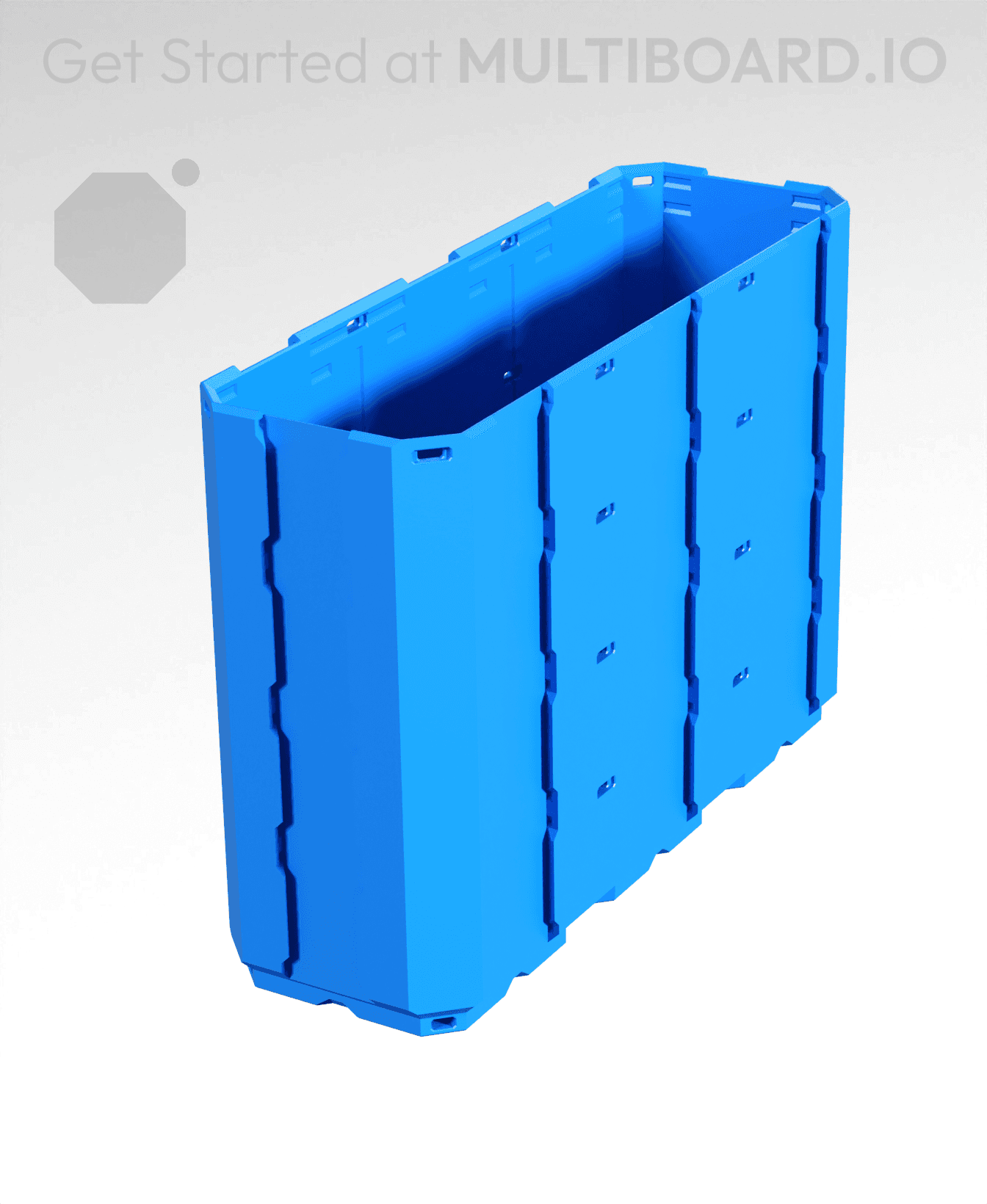 1x3x2 - Full Multipoint Rail - Multibin Shell 3d model