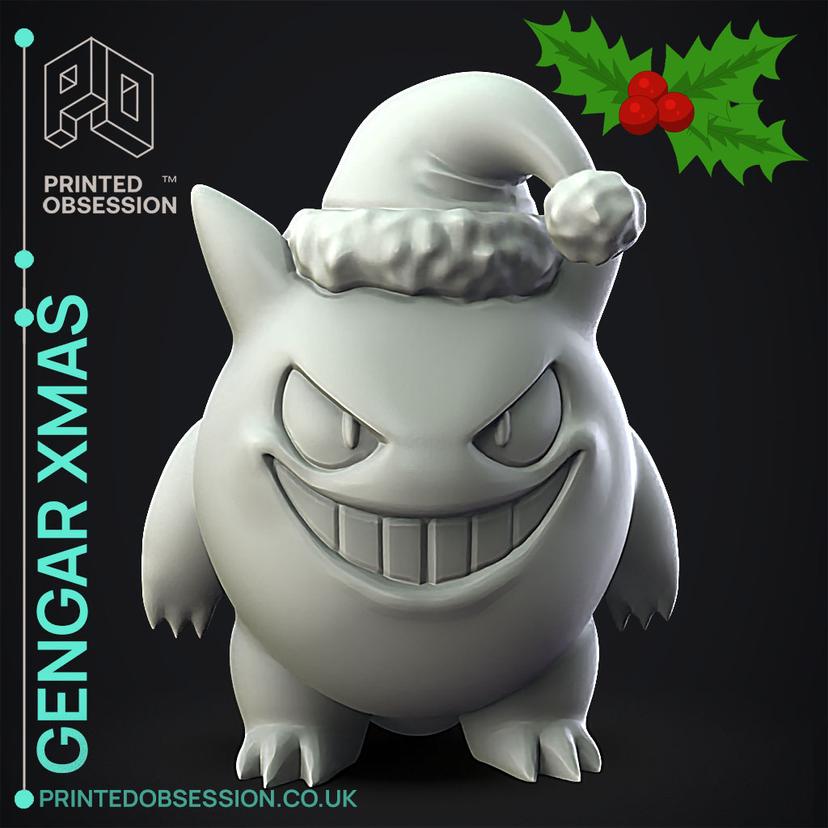 Gengar Xmas Pokemon Fan Art 3d Model By Printedobsession On Thangs