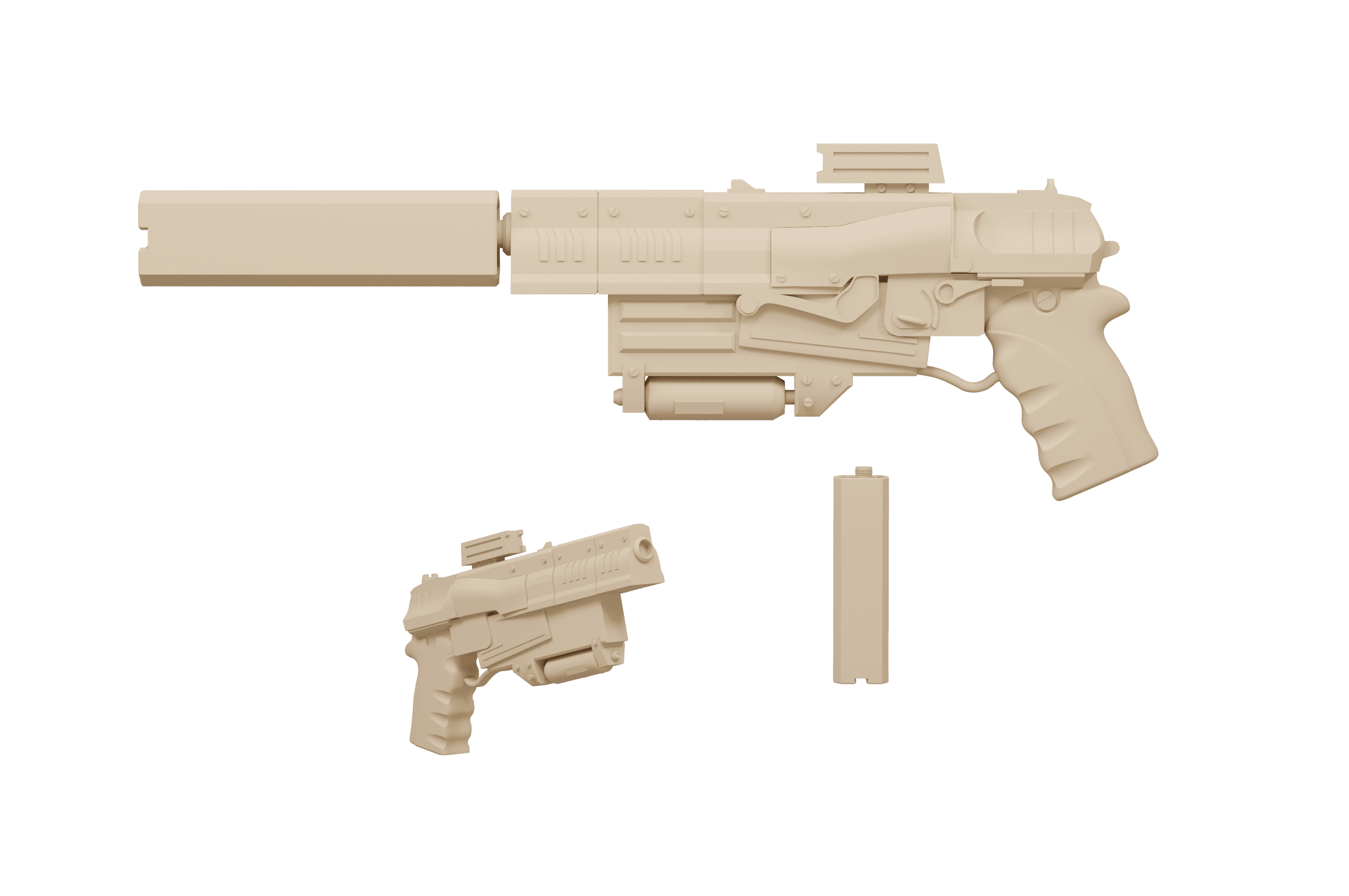 Fallout 10mm Pistol 3 3d model