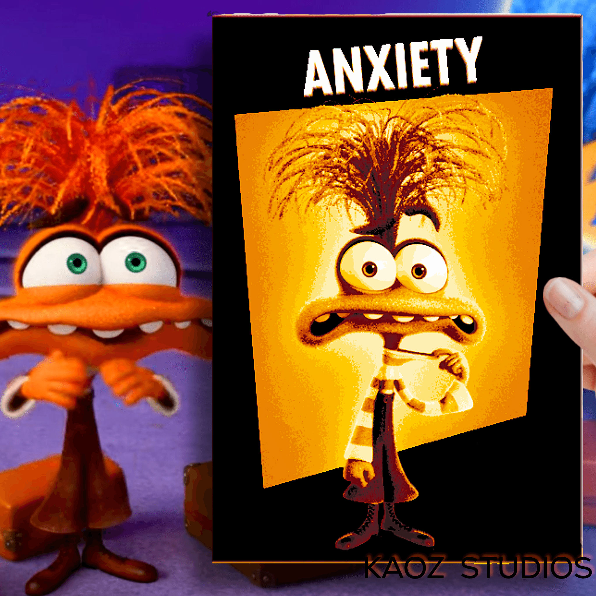 Anxiety Inside Out 2 Movie fanart wall art EASY on any printer! 3d model