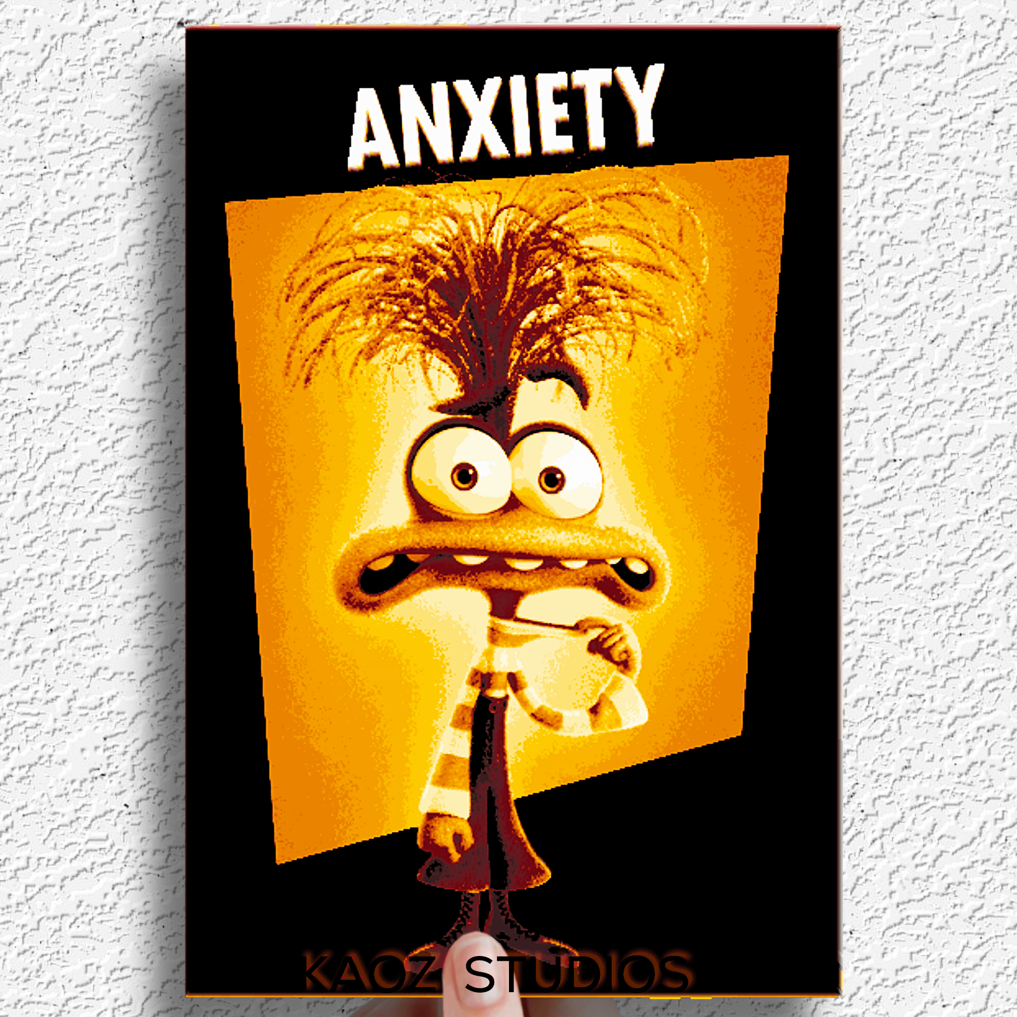 Anxiety Inside Out 2 Movie fanart wall art EASY on any printer! 3d model