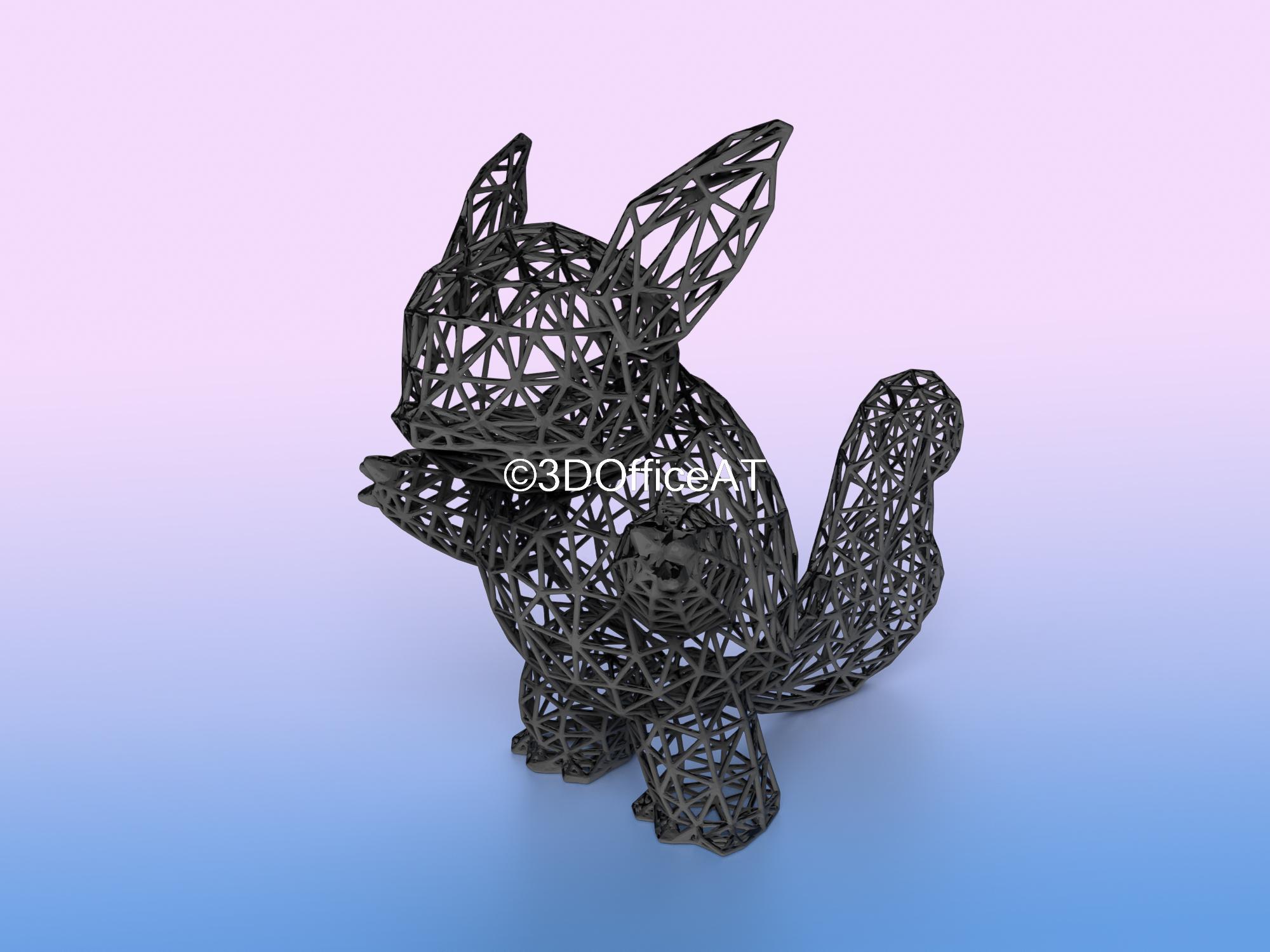 #008 Wartortle Pokemon Wiremon Figure 3d model