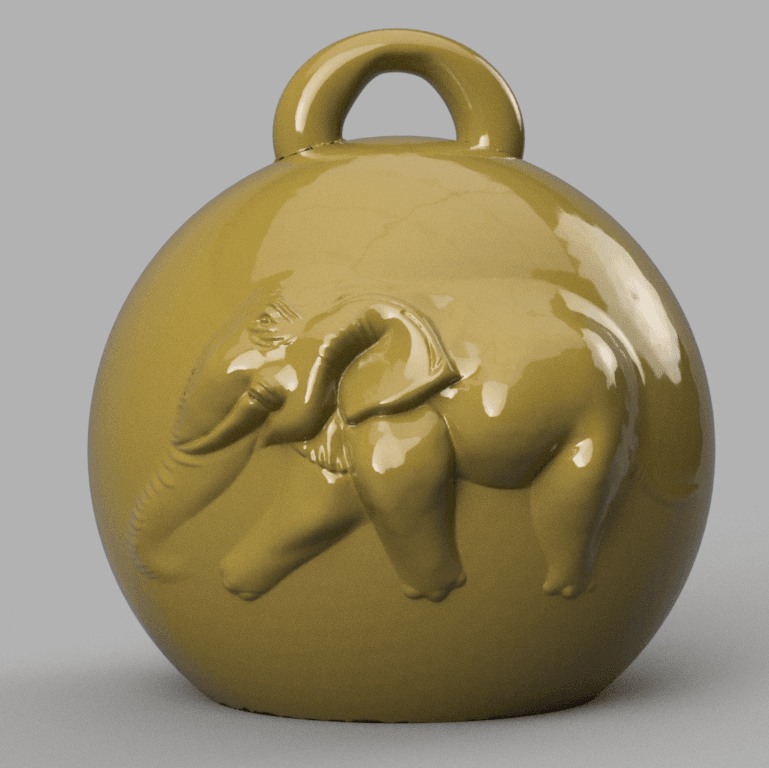Christmas ball elephant 3d model