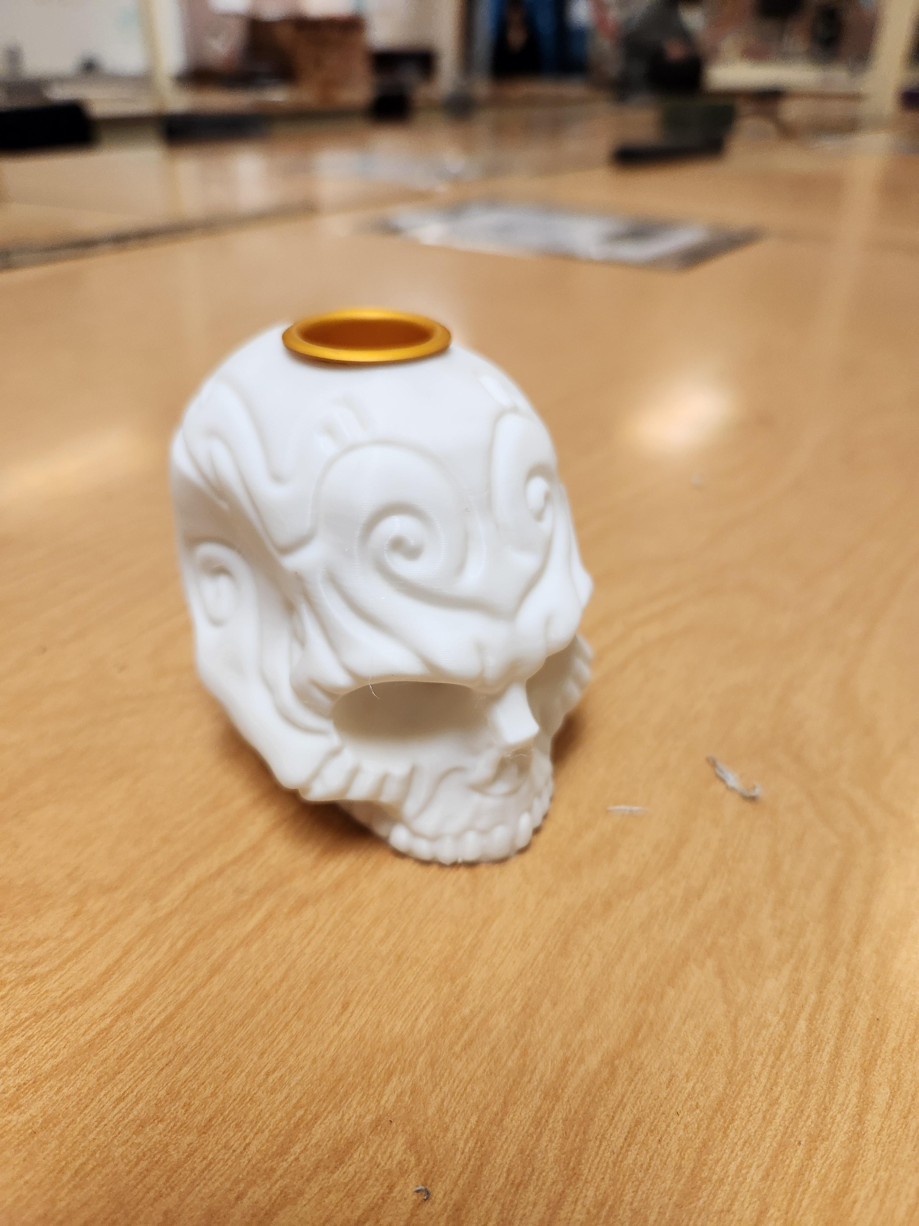 Skull candle holder-Taper candle 3d model