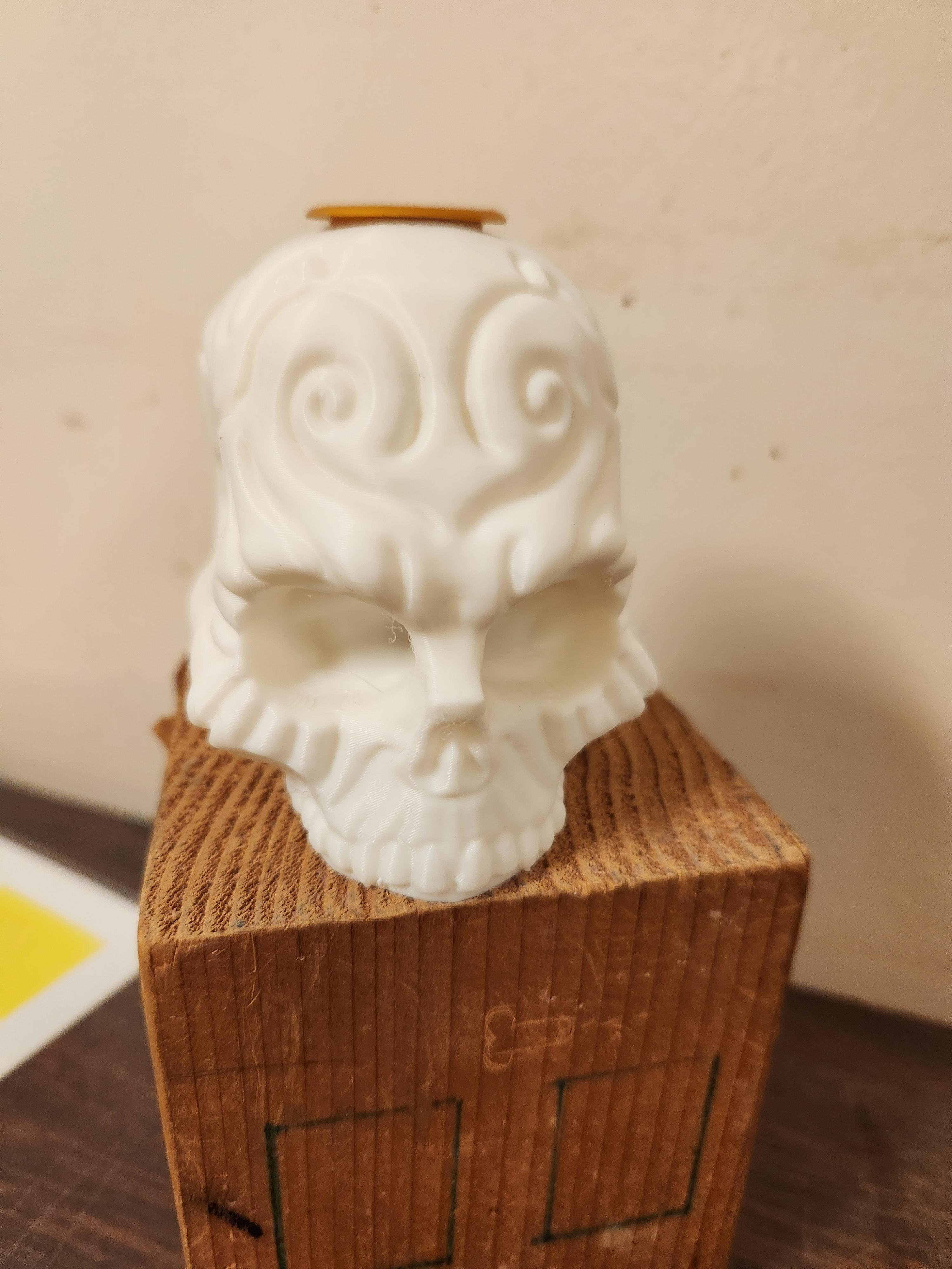 Skull candle holder-Taper candle 3d model