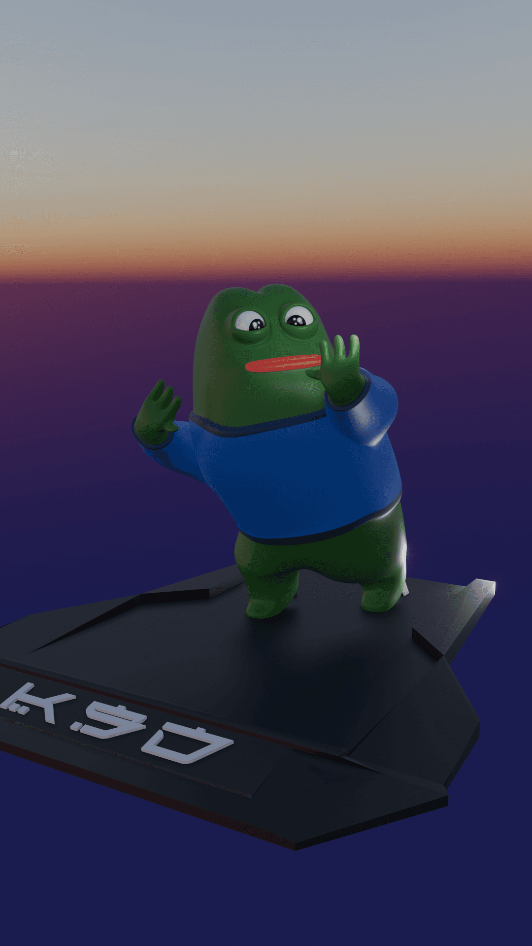 Pepe the frog 3d model