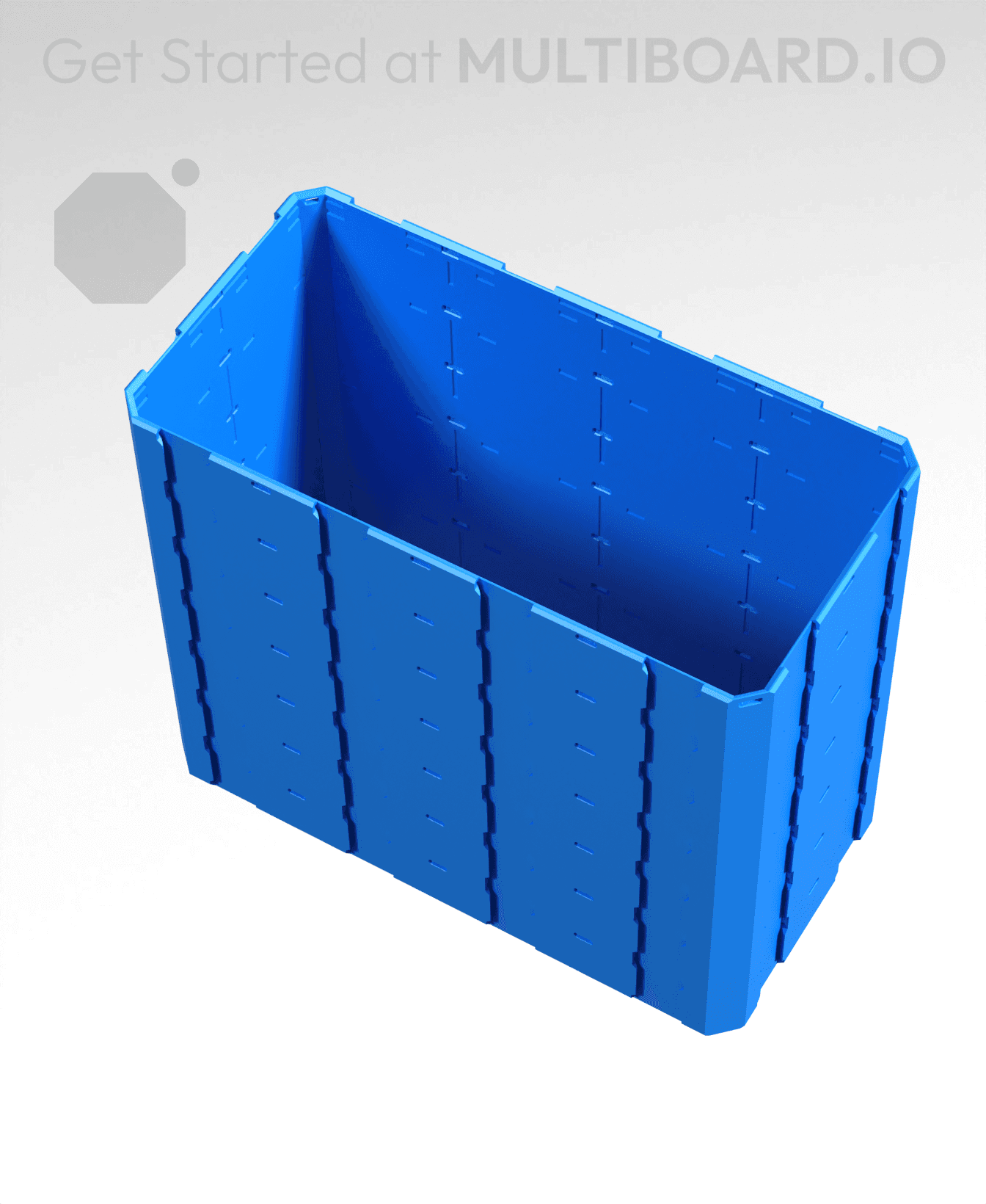 4x2x3.5 - Full Multipoint Rail - Universal Click-In Multibin Shell Extension 3d model