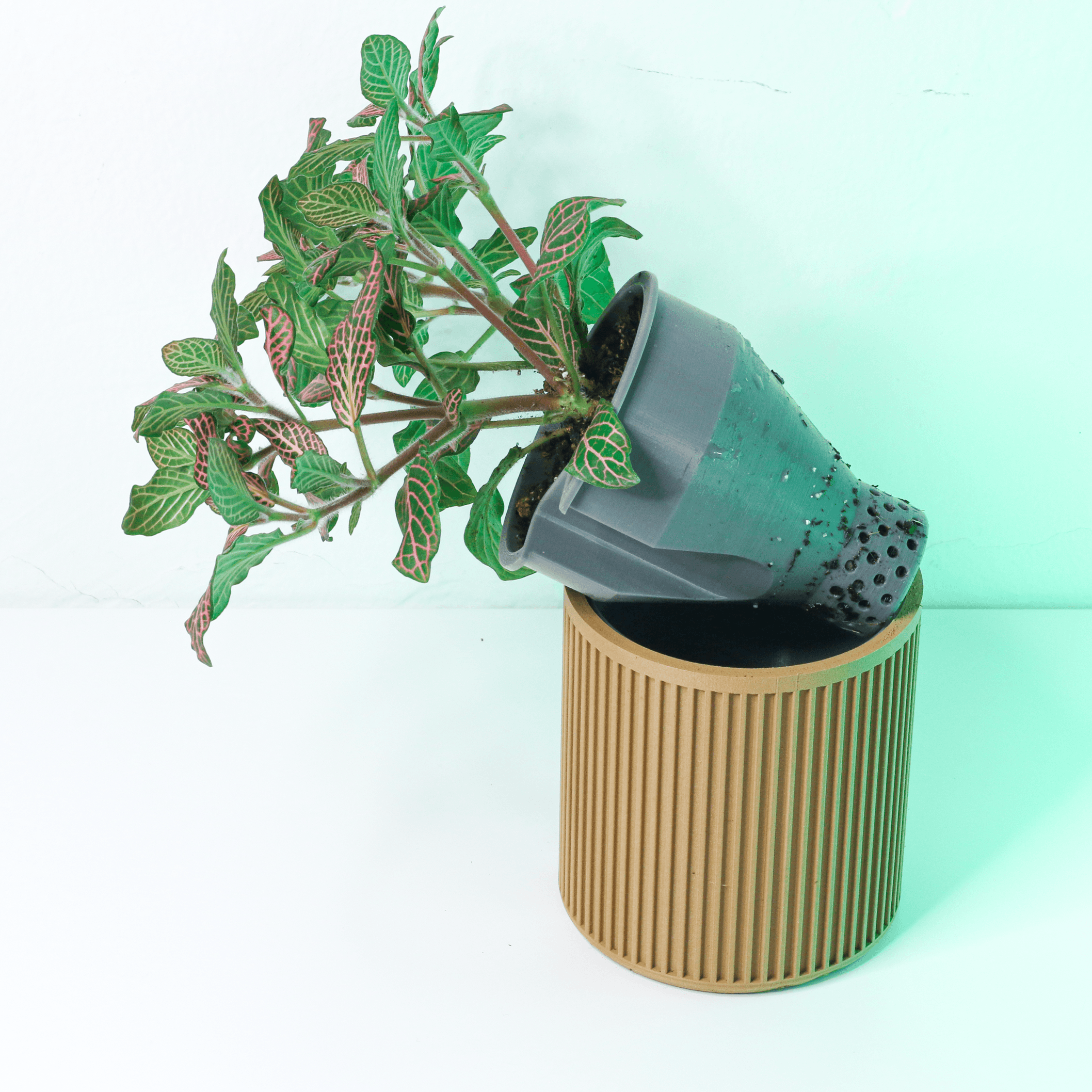 SELF WATERING PLANTER READY TO BE PRINTED IN WOOD PLA - JAPAN 3d model