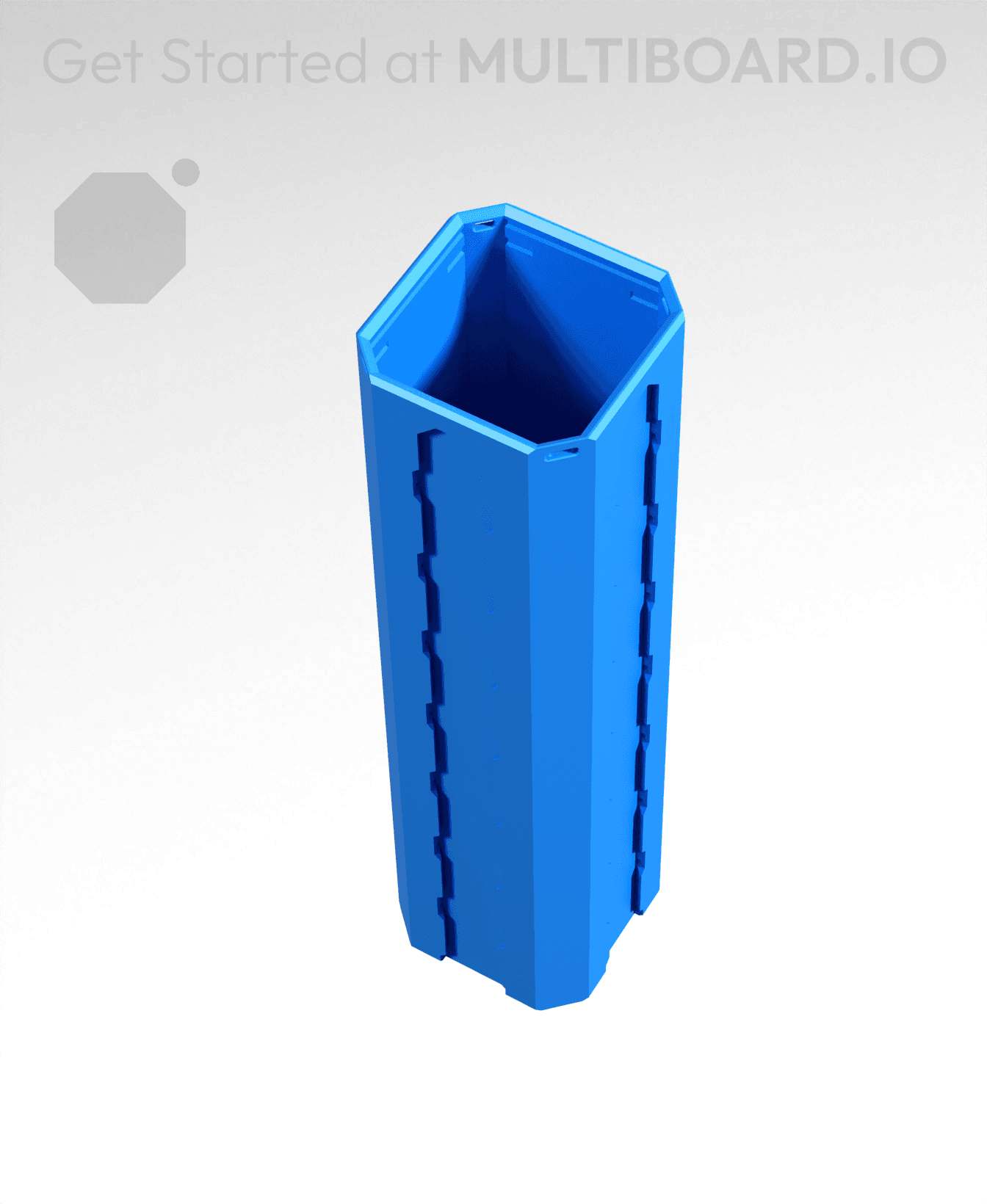 1x1x4 - Topped Multipoint Rail - Pop-In Bin Extension 3d model