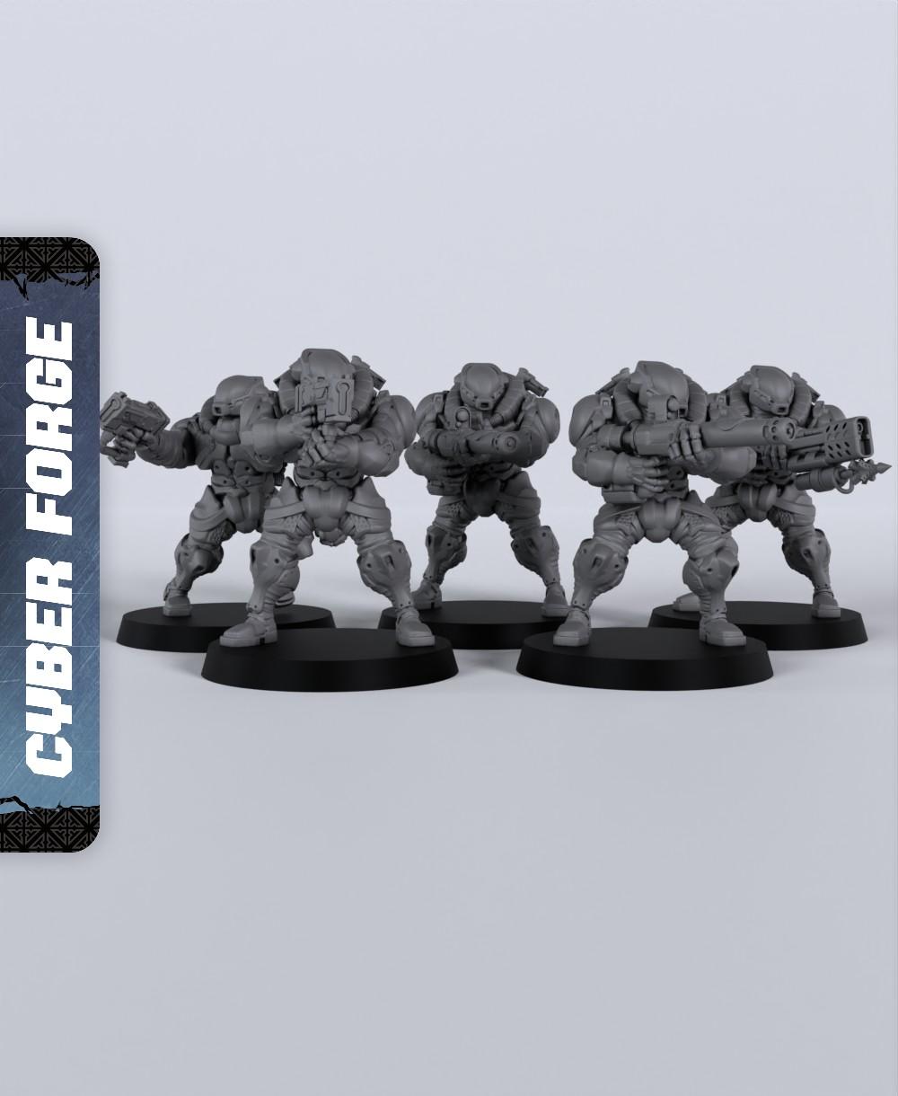 Sub-Marines - With Free Cyberpunk Warhammer - 40k Sci-Fi Gift Ideas for RPG and Wargamers 3d model