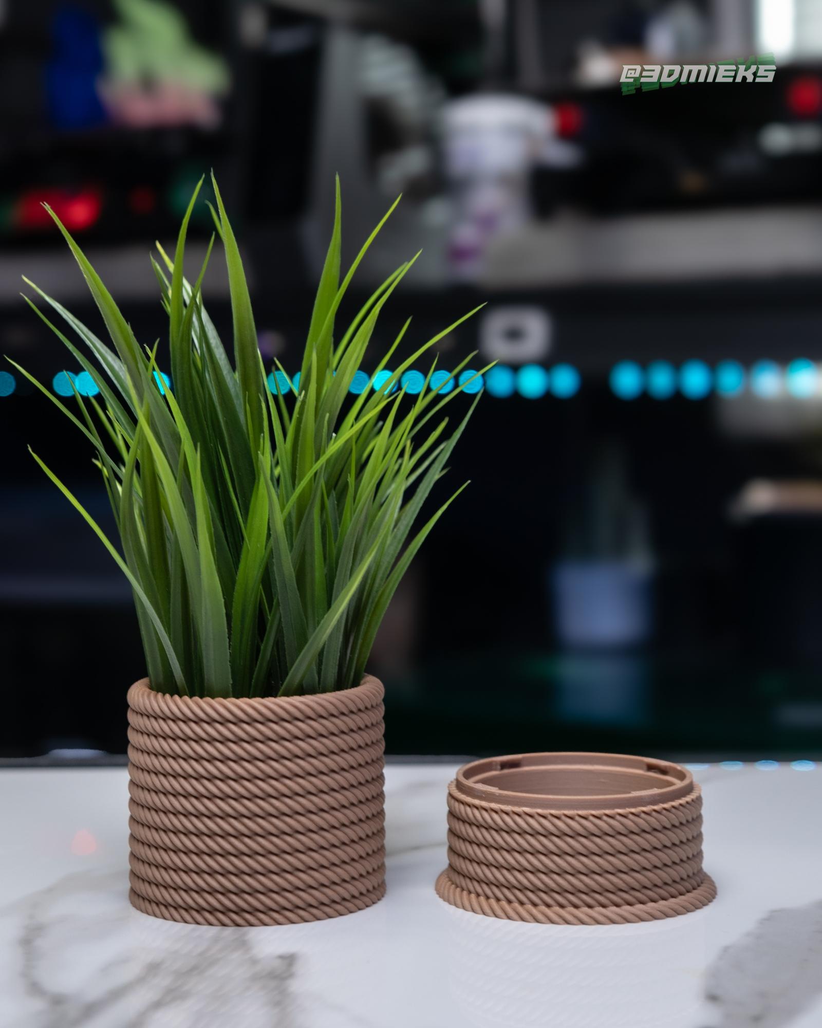 Rope Series | Planter with Drip Tray 3d model
