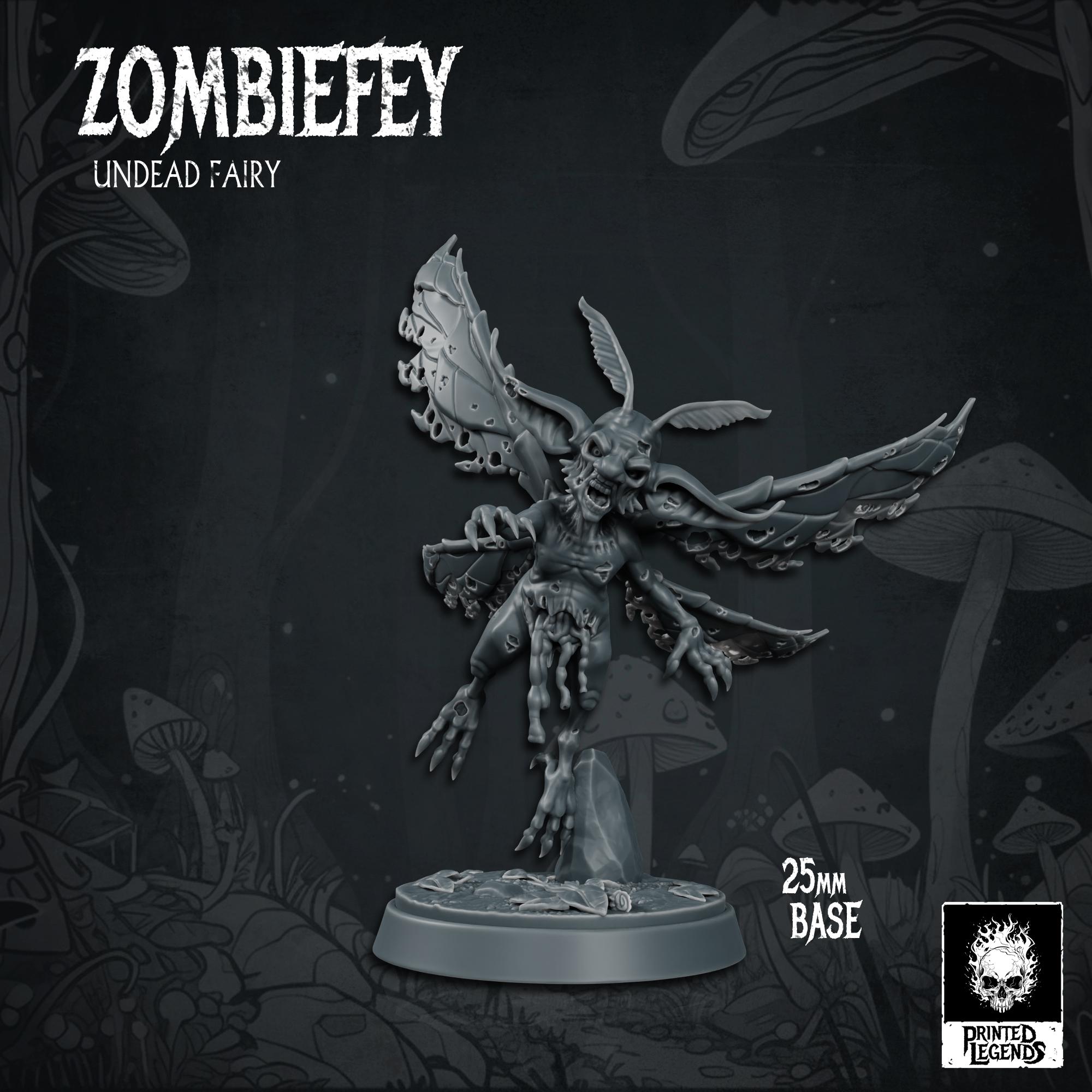 4x Zombiefey (25mm Bases) 3d model