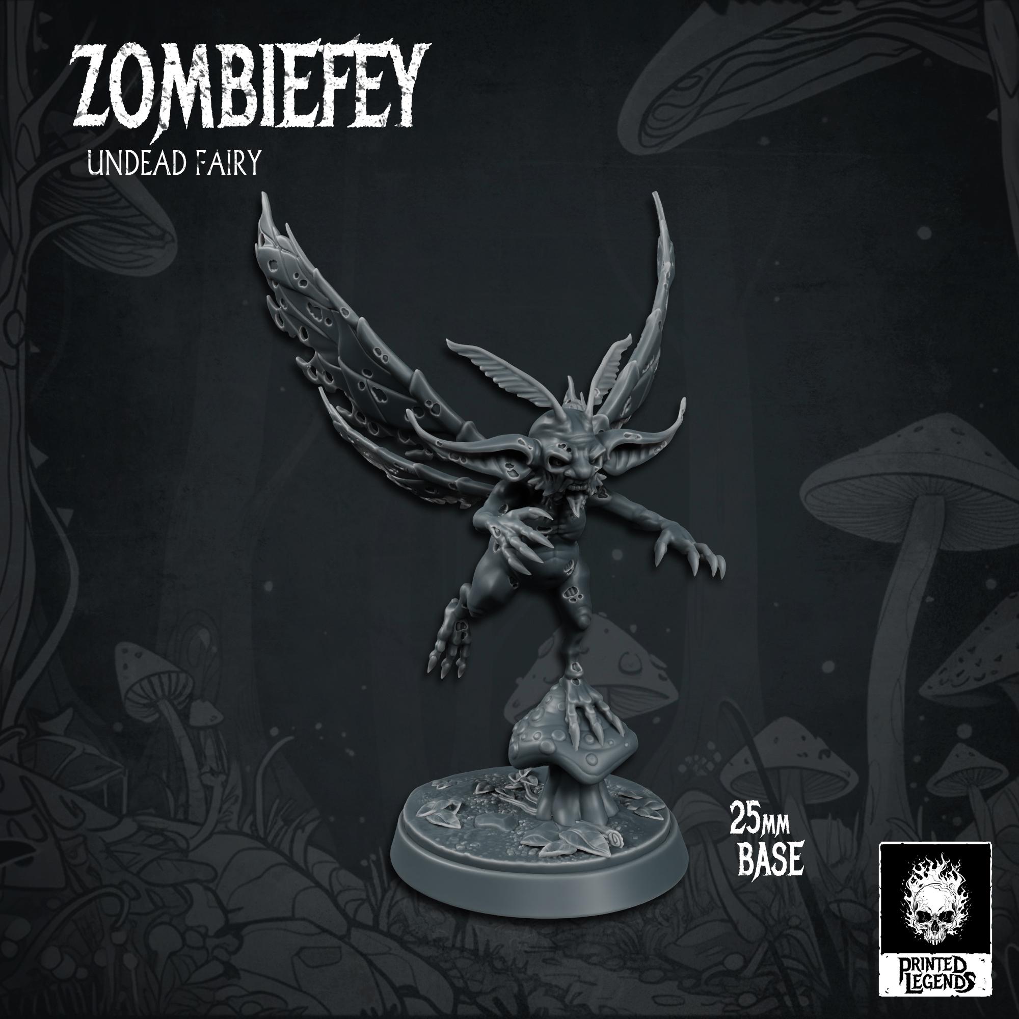 4x Zombiefey (25mm Bases) 3d model