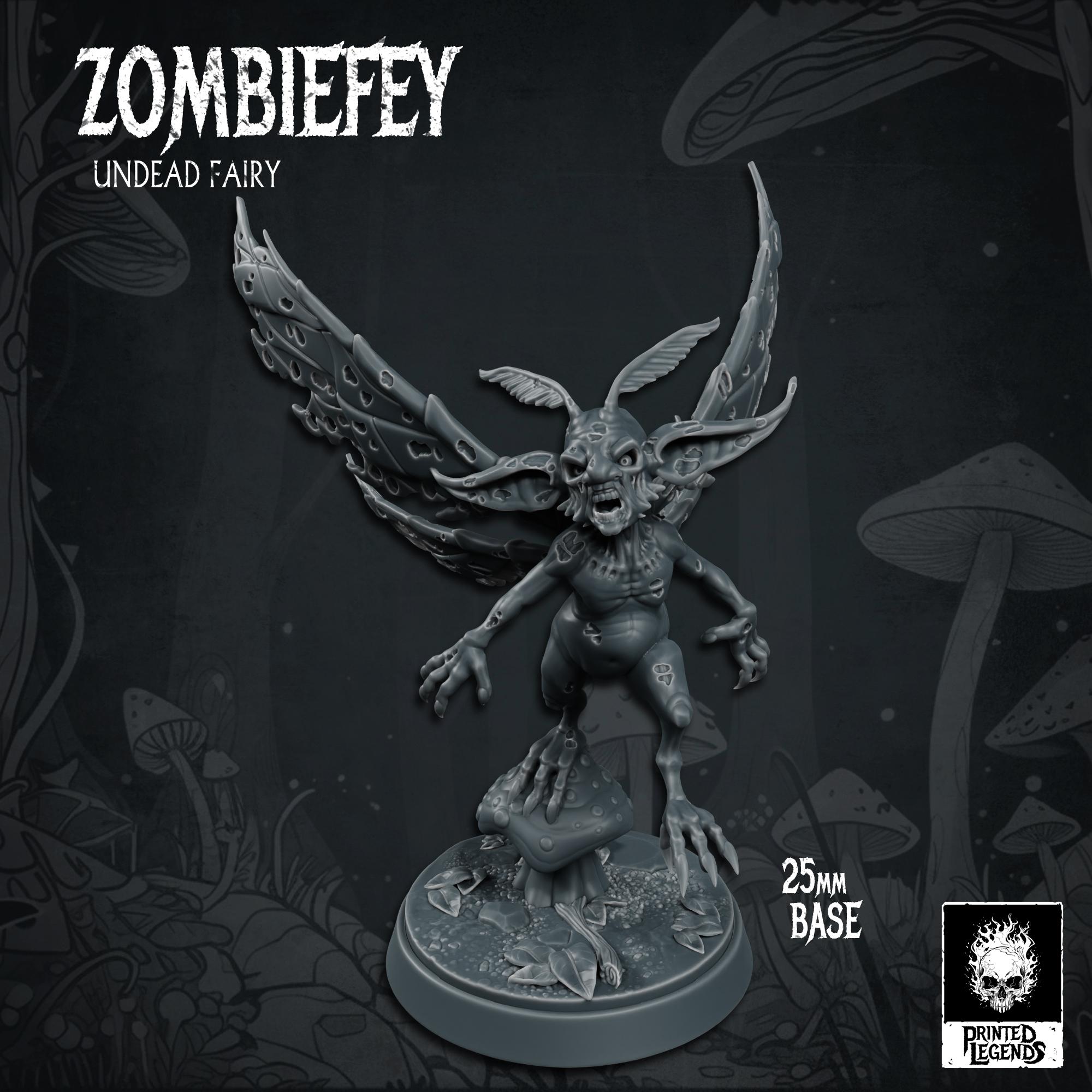 4x Zombiefey (25mm Bases) 3d model